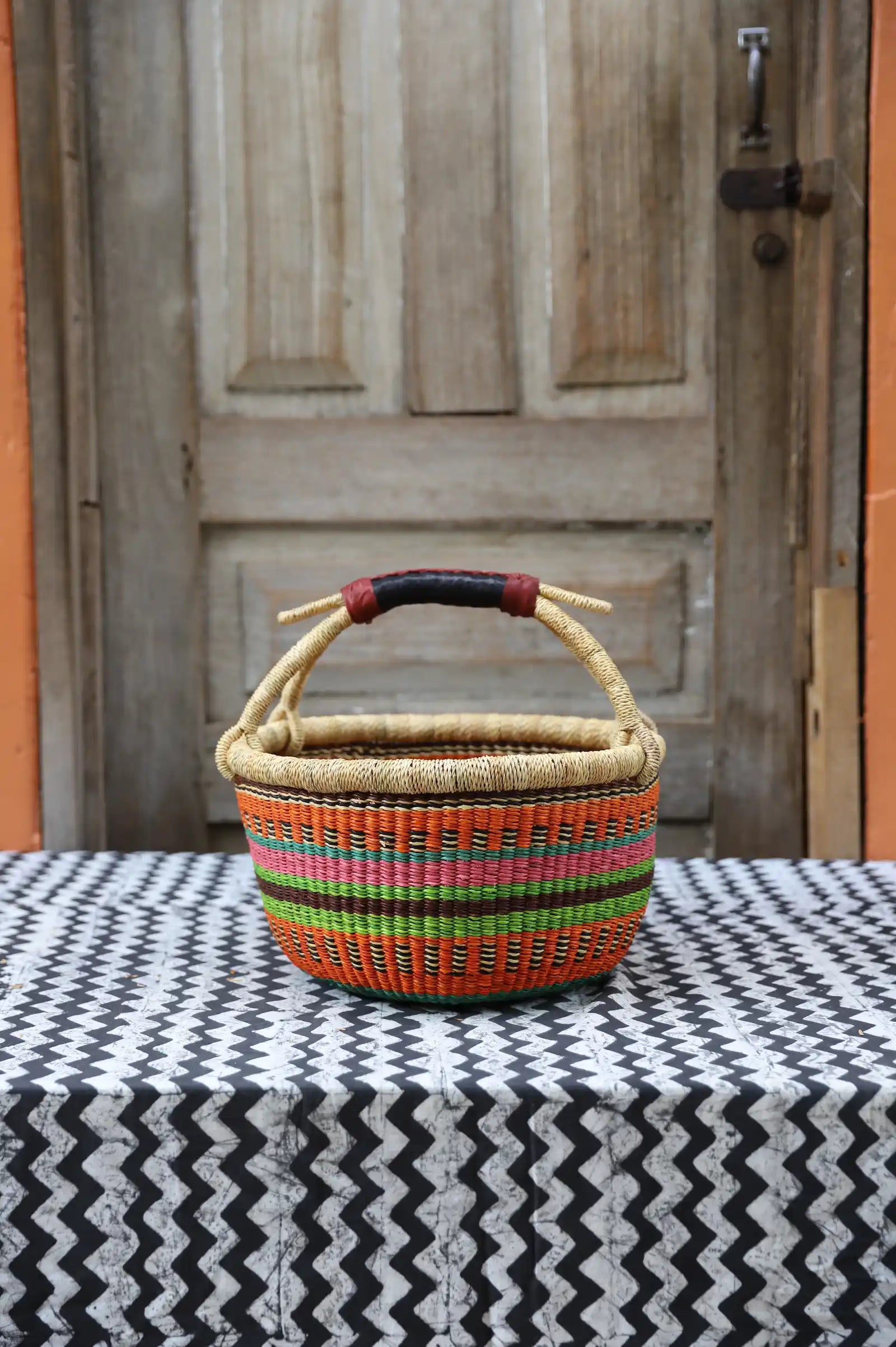 Round Shopping Basket(Small) by Alahere Abentara