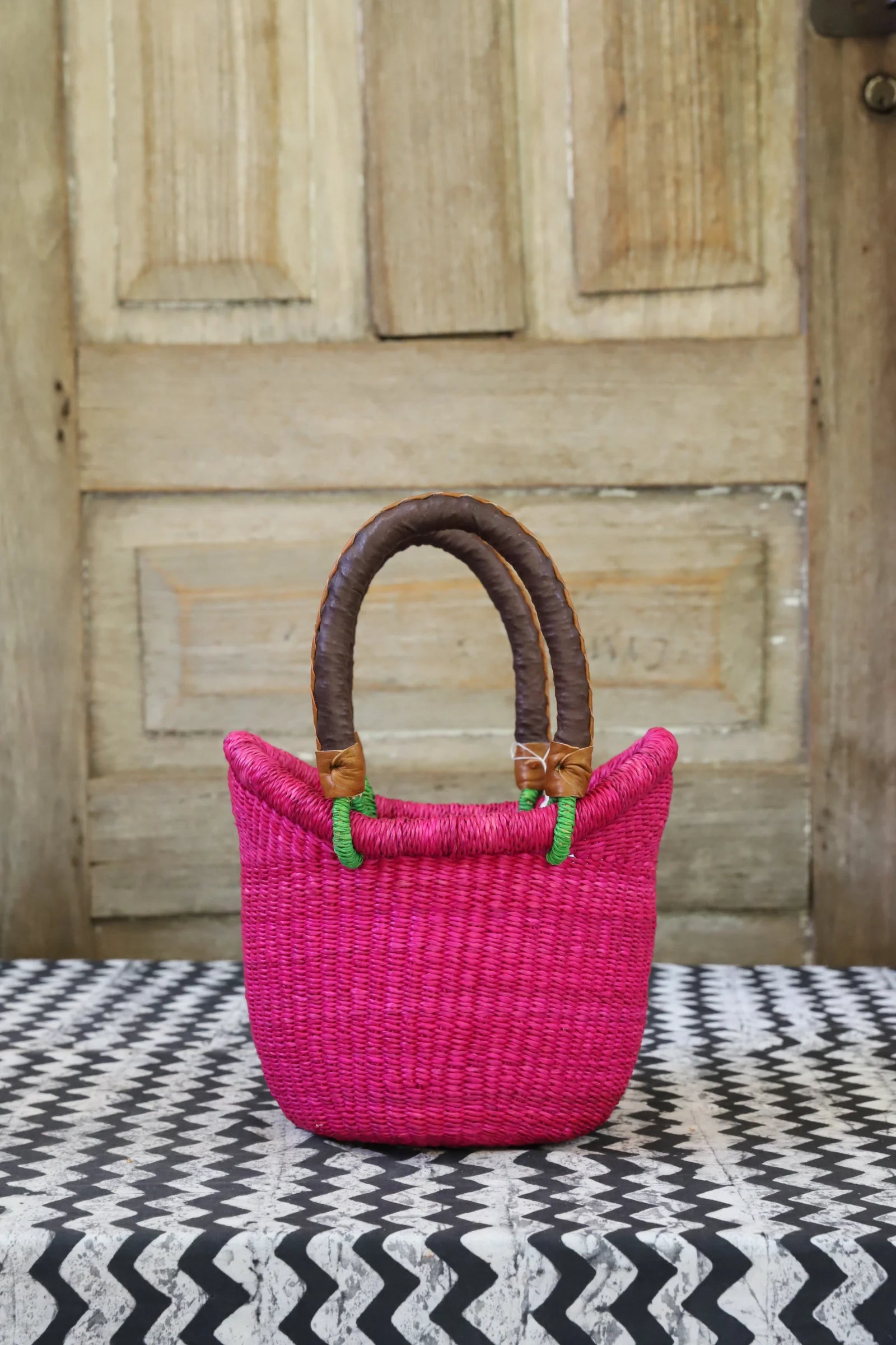 Nyariga Dip Dyed Basket (Tiny) by Sophia Adagaam
