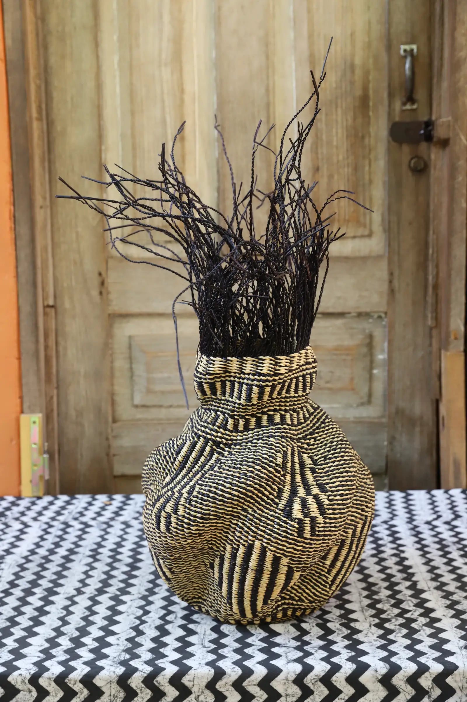 Tua-Tia (Baobab Tree) Art Basket (Tiny) by Alahere Abentara