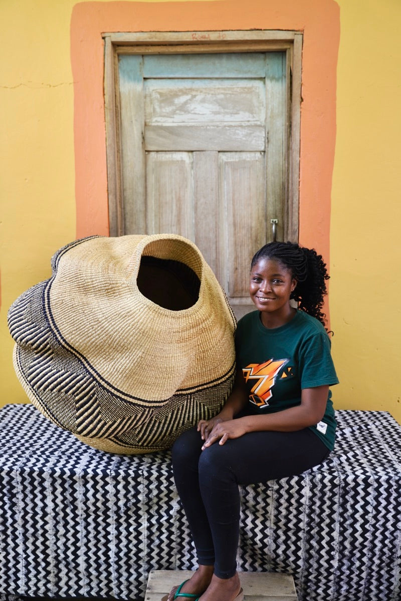 Conch (Katayeli Tia) Art Basket  (Large) by Joyce Adagaam