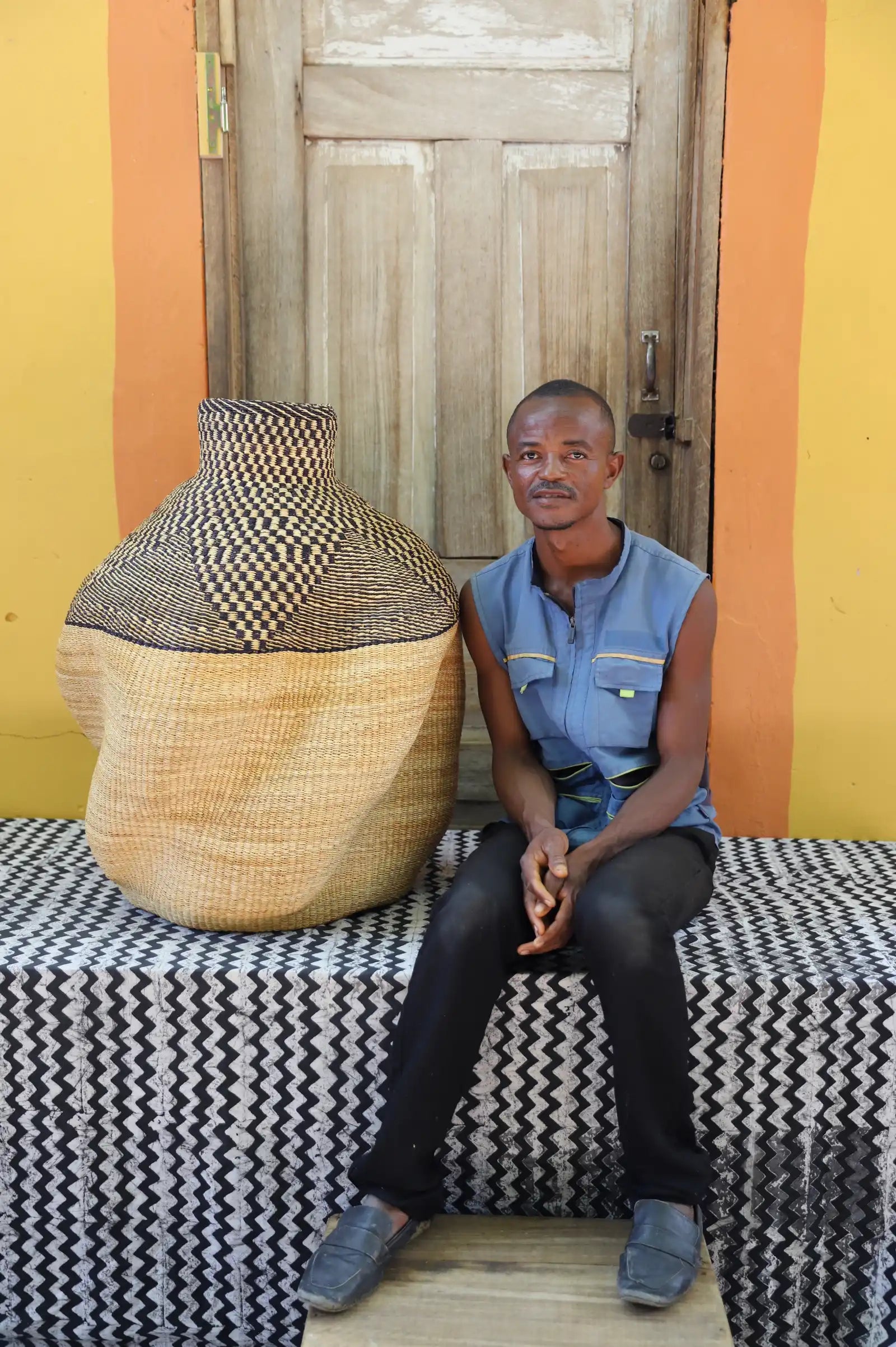 The Slow Wave Vase Art Basket (Medium) by Benjamin Atiah