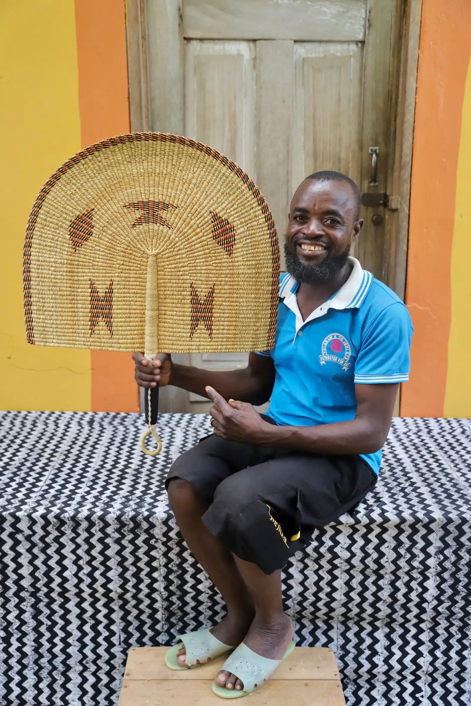 Naba Penga Wall Dècor Fan by Kwesi Apana