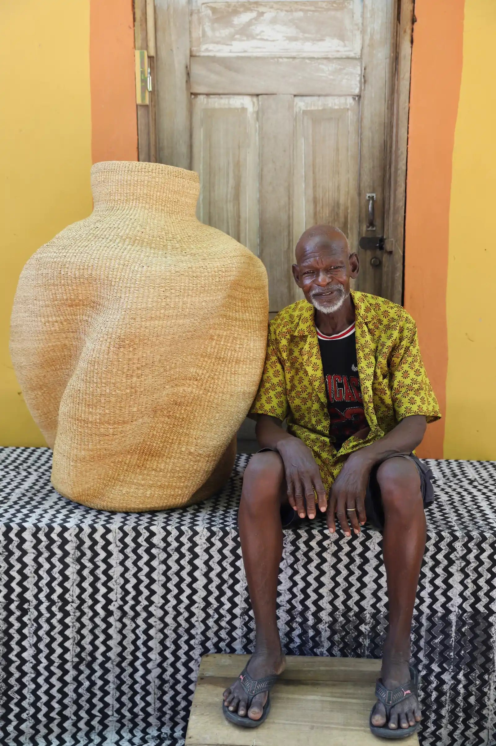 The Slow Wave Vase Art Basket (Large) by John Akurigo