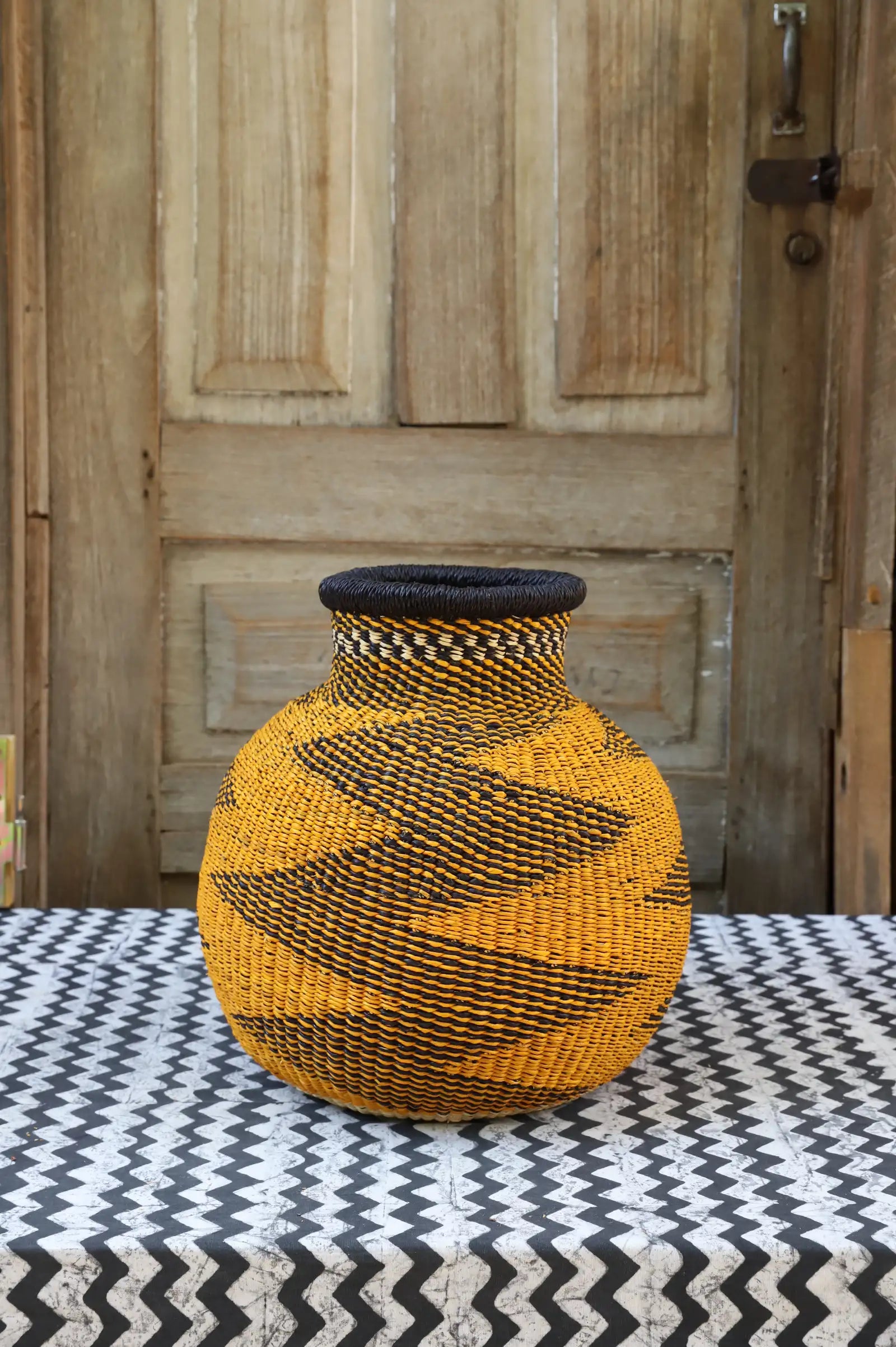 Jemima 10 Cows Dècor Basket (Medium) by Nsohmah Ayine