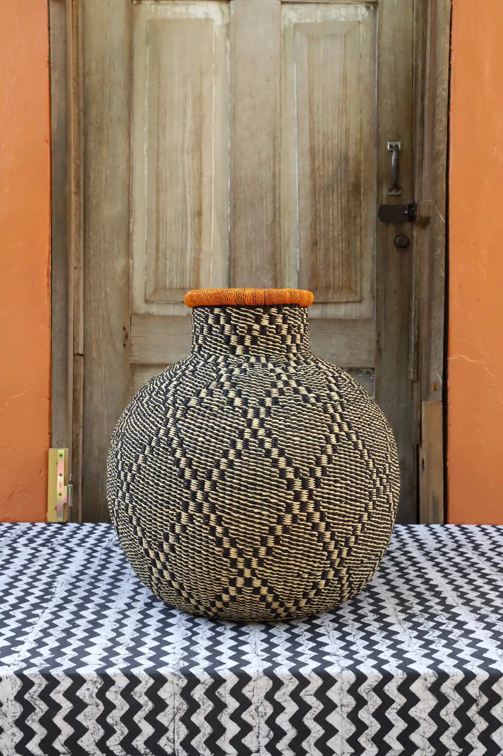 Jemima 10 Cows Dècor Basket (Large) by Christiana Anaba