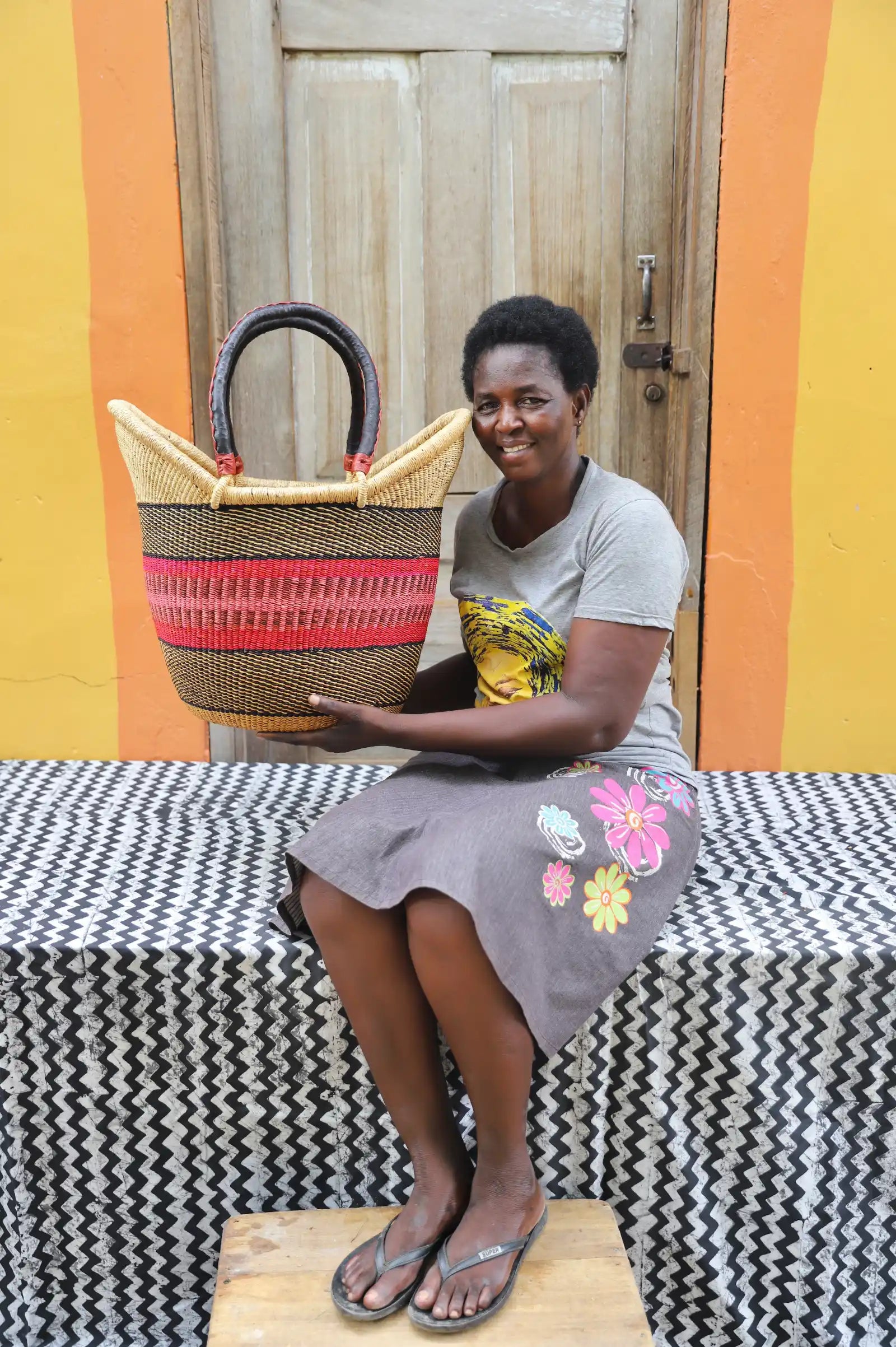 Nyariga Shopping Basket (Large) by Aniamah Akugre
