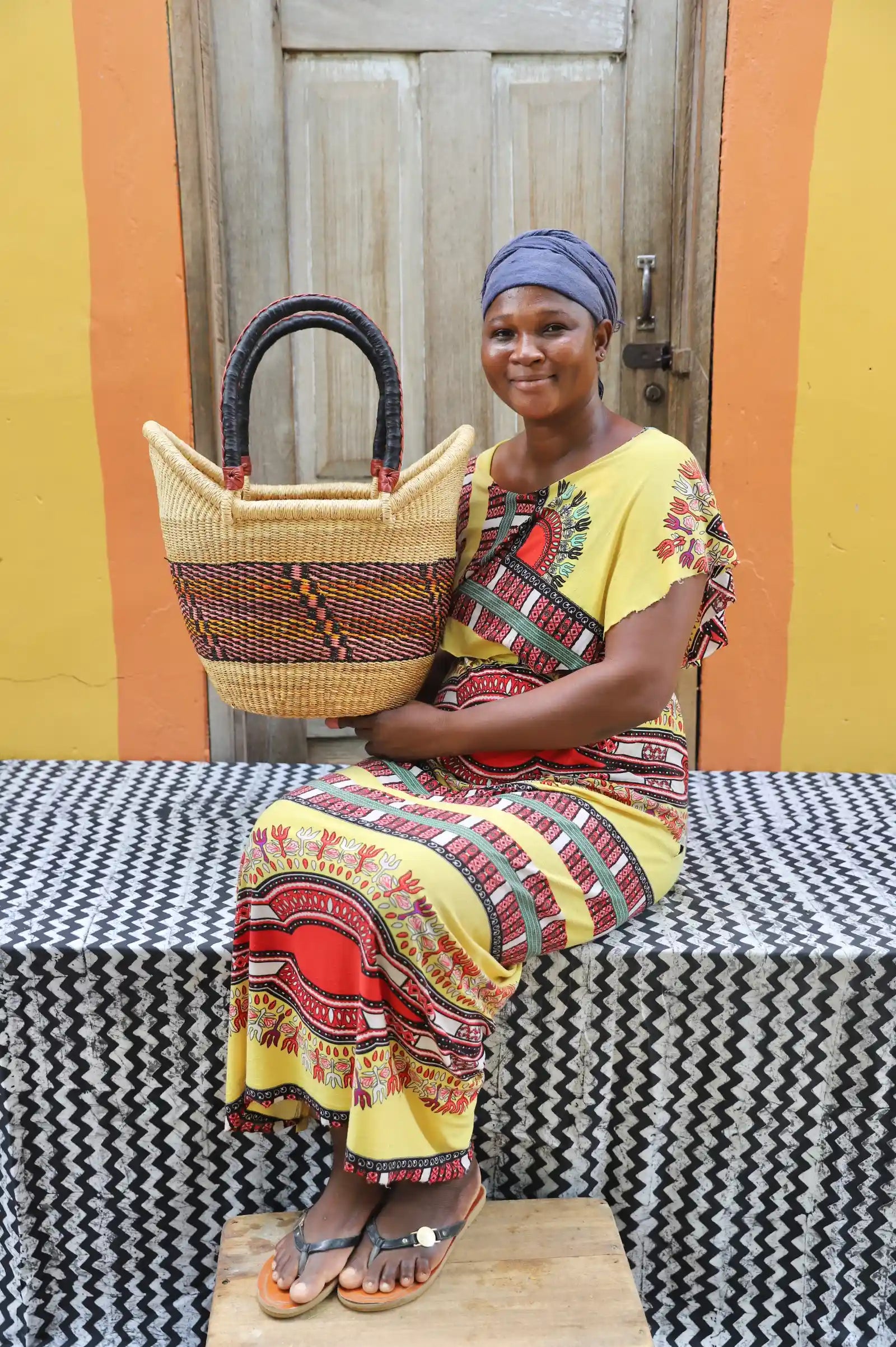 Nyariga Shopping Basket (Large) by Mary Ayinbora