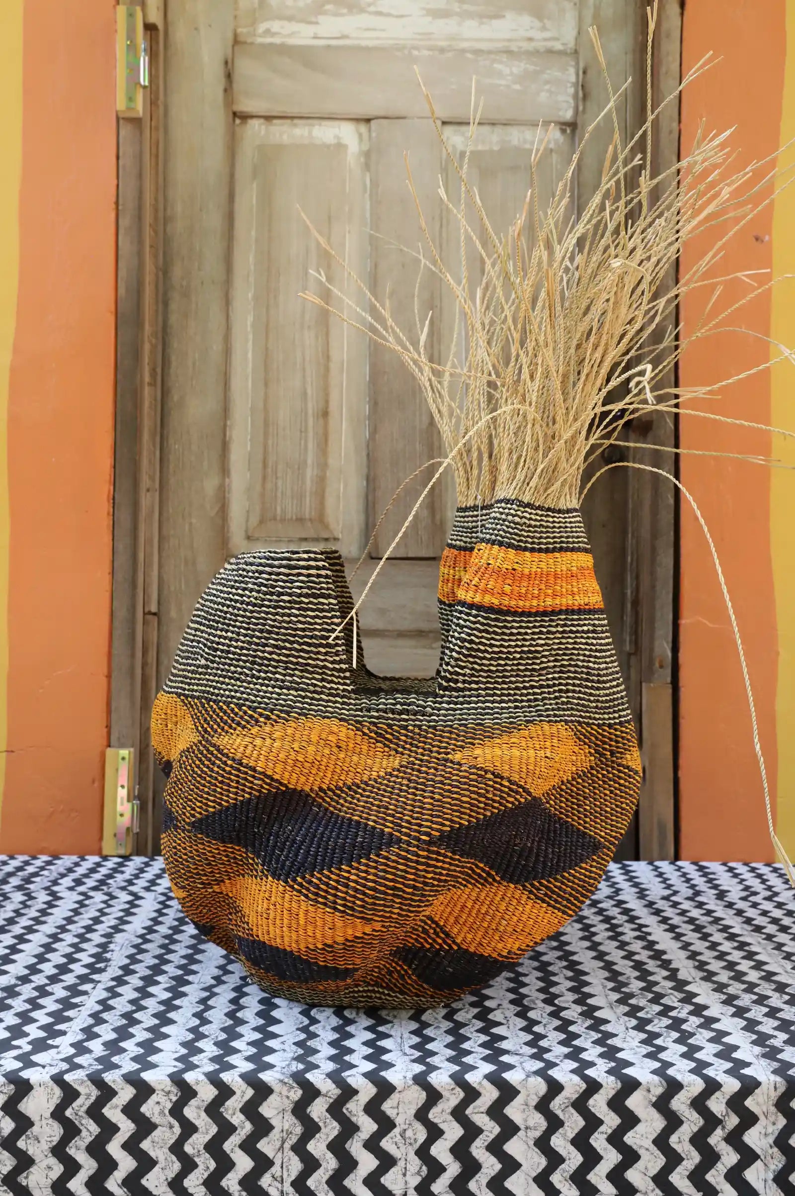 Woman and Man Art Basket (Small) Apukomah Nsoh