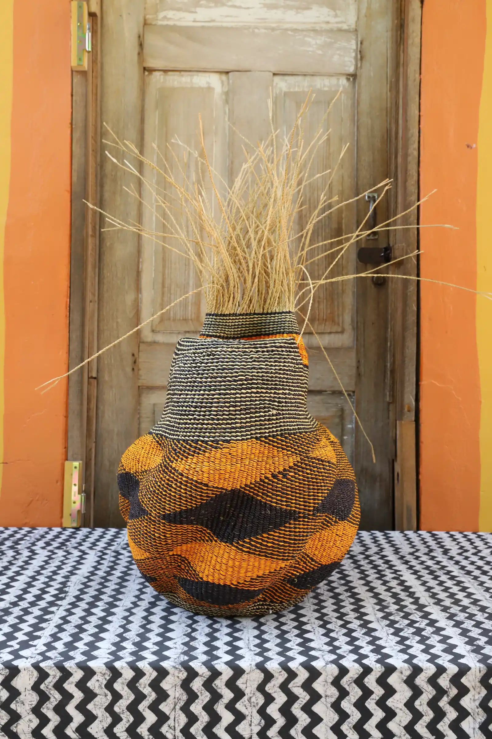 Woman and Man Art Basket (Small) Apukomah Nsoh