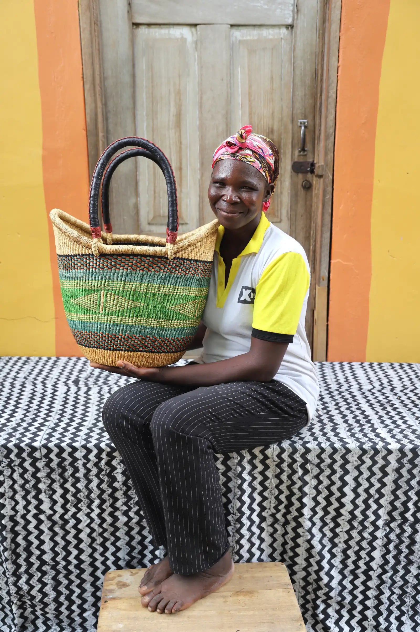 Nyariga Shopping Basket (Large) by Azumah Nsohnam