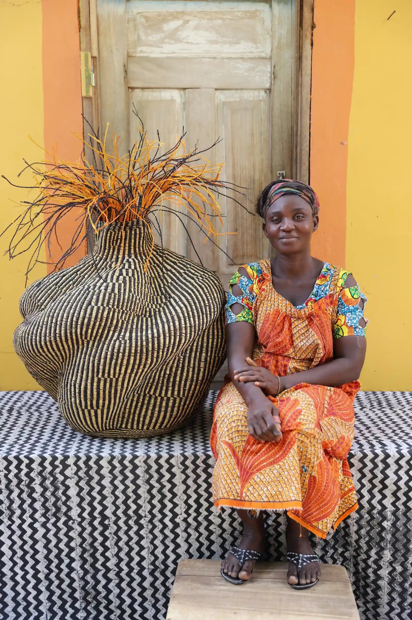 Tua-Tia (Baobab Tree) Art Basket (Large) by Apogbire Asigbire