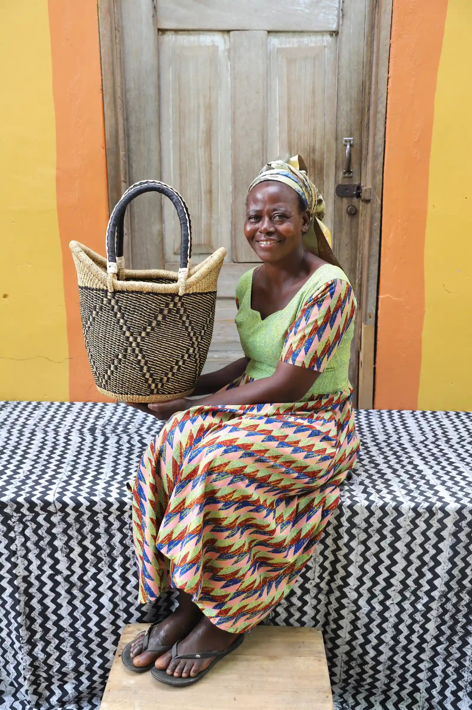 Nyariga Shopping Basket (Medium) by Nyaamah Atingabono