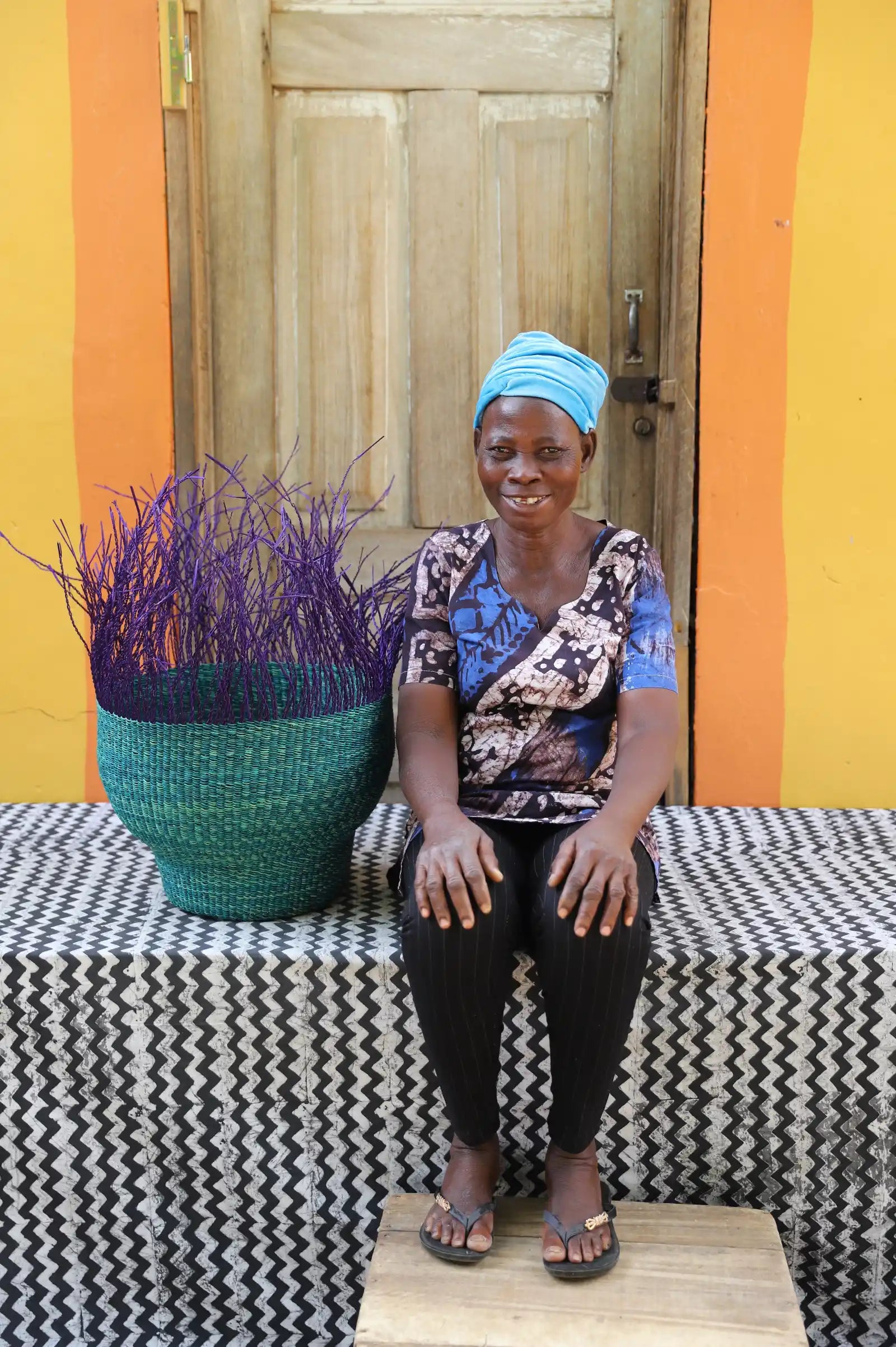 Drum Storage Basket (Large) by Atugtarekeh Nyaaba