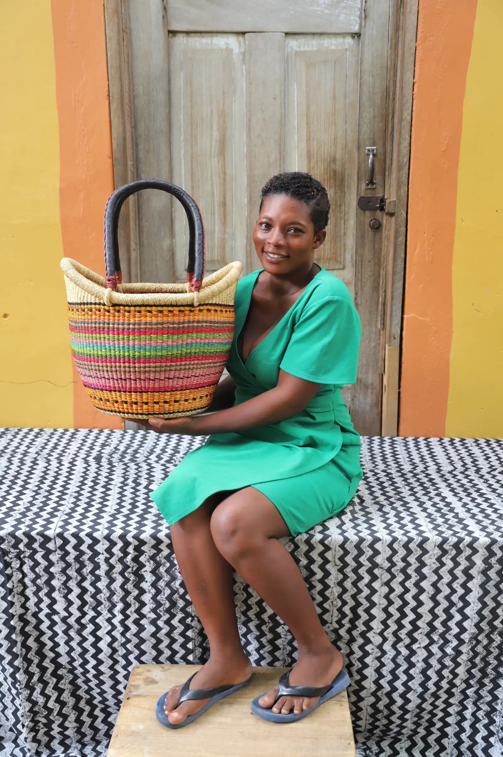 Nyariga Shopping Basket (Medium) by Sophia Adagaam