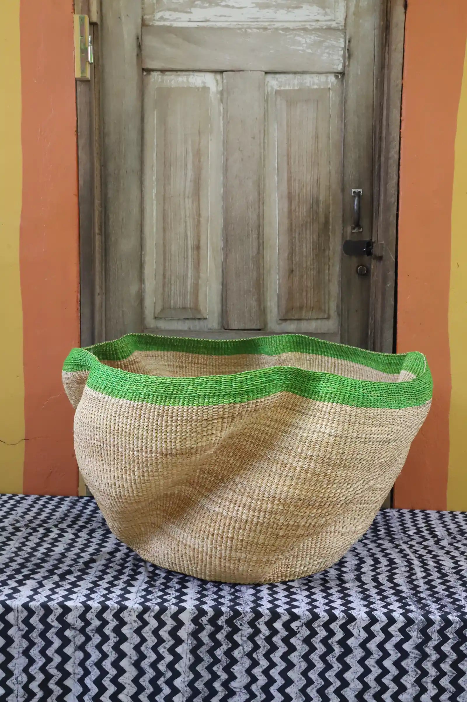 Giant Wave Art Basket by Eva Nsohbillah