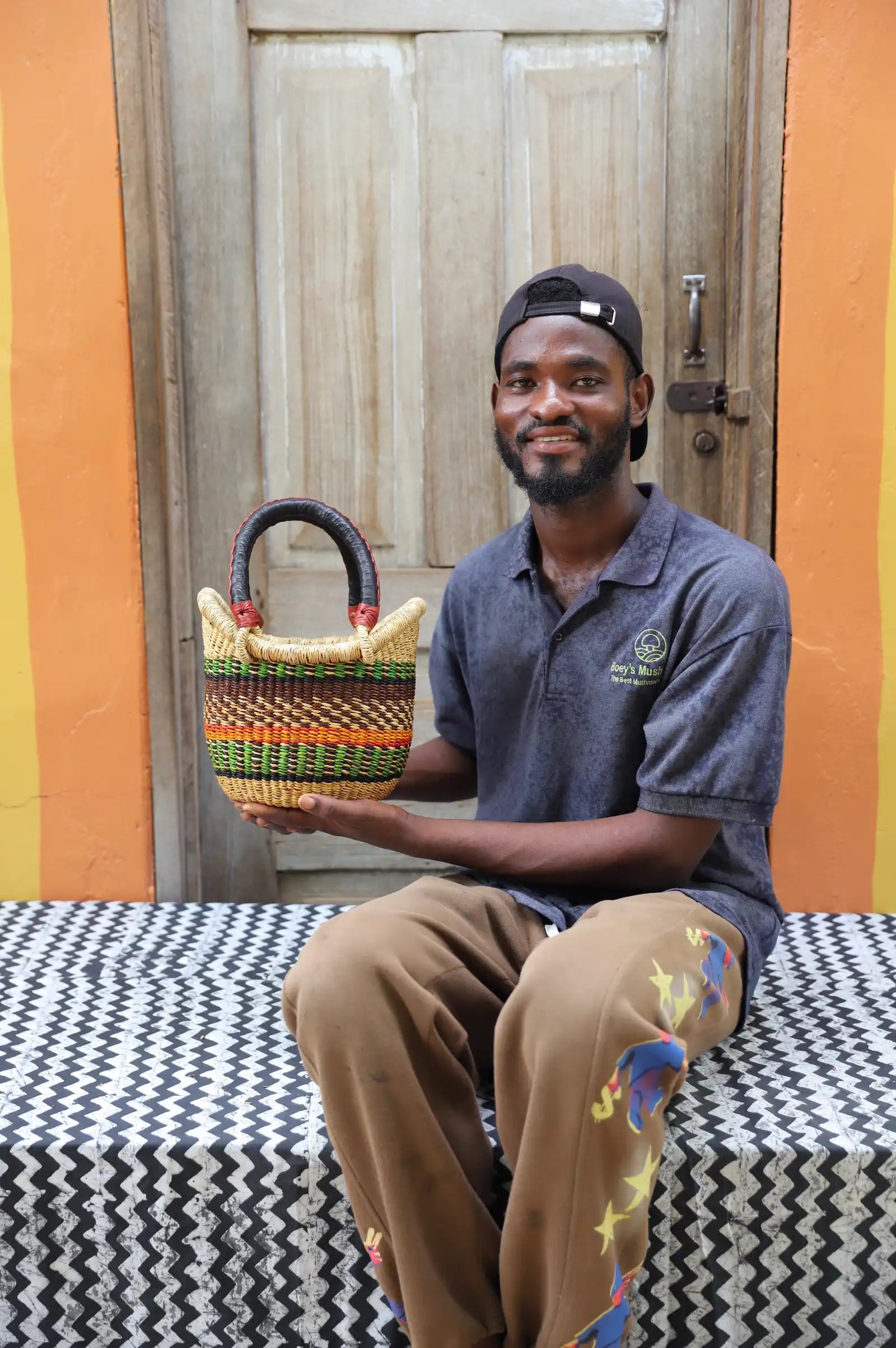 Nyariga Shopping Basket (Tiny) by Paul Apasinore