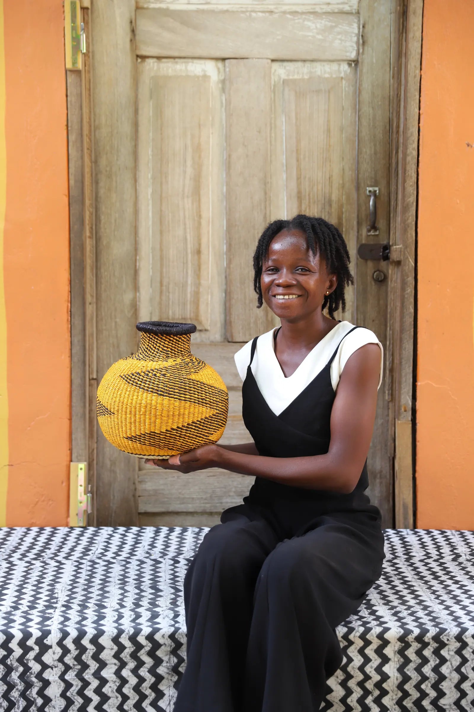 Jemima 10 Cows Dècor Basket (Tiny)  by Diana Asabia