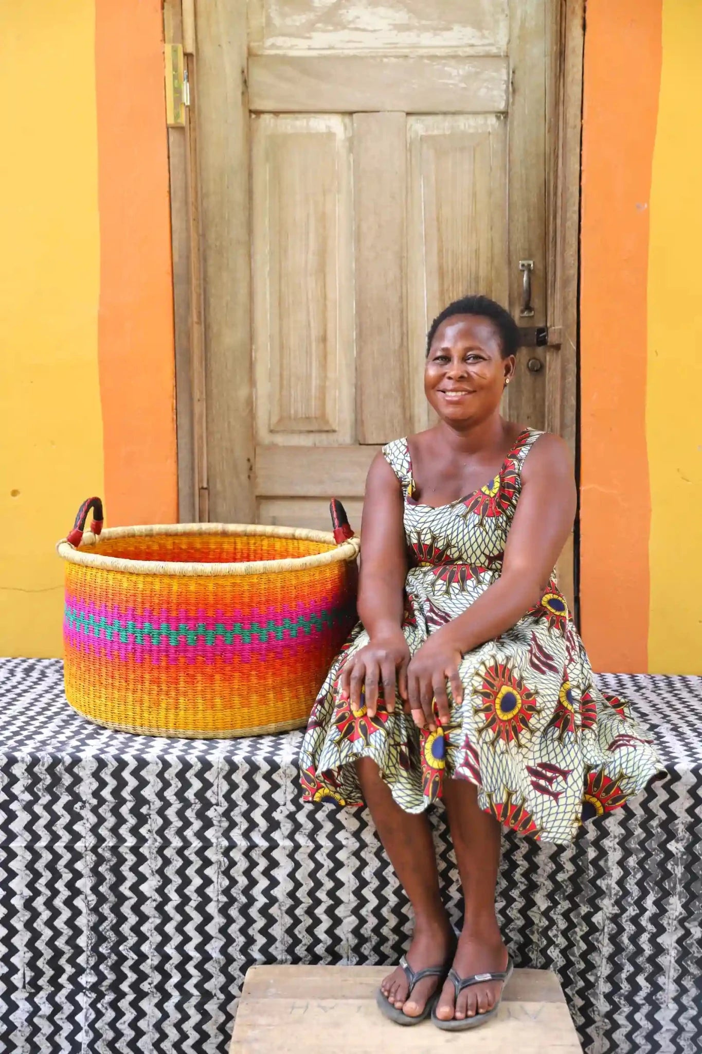 Woven Tub (Large) handwoven in Ghana