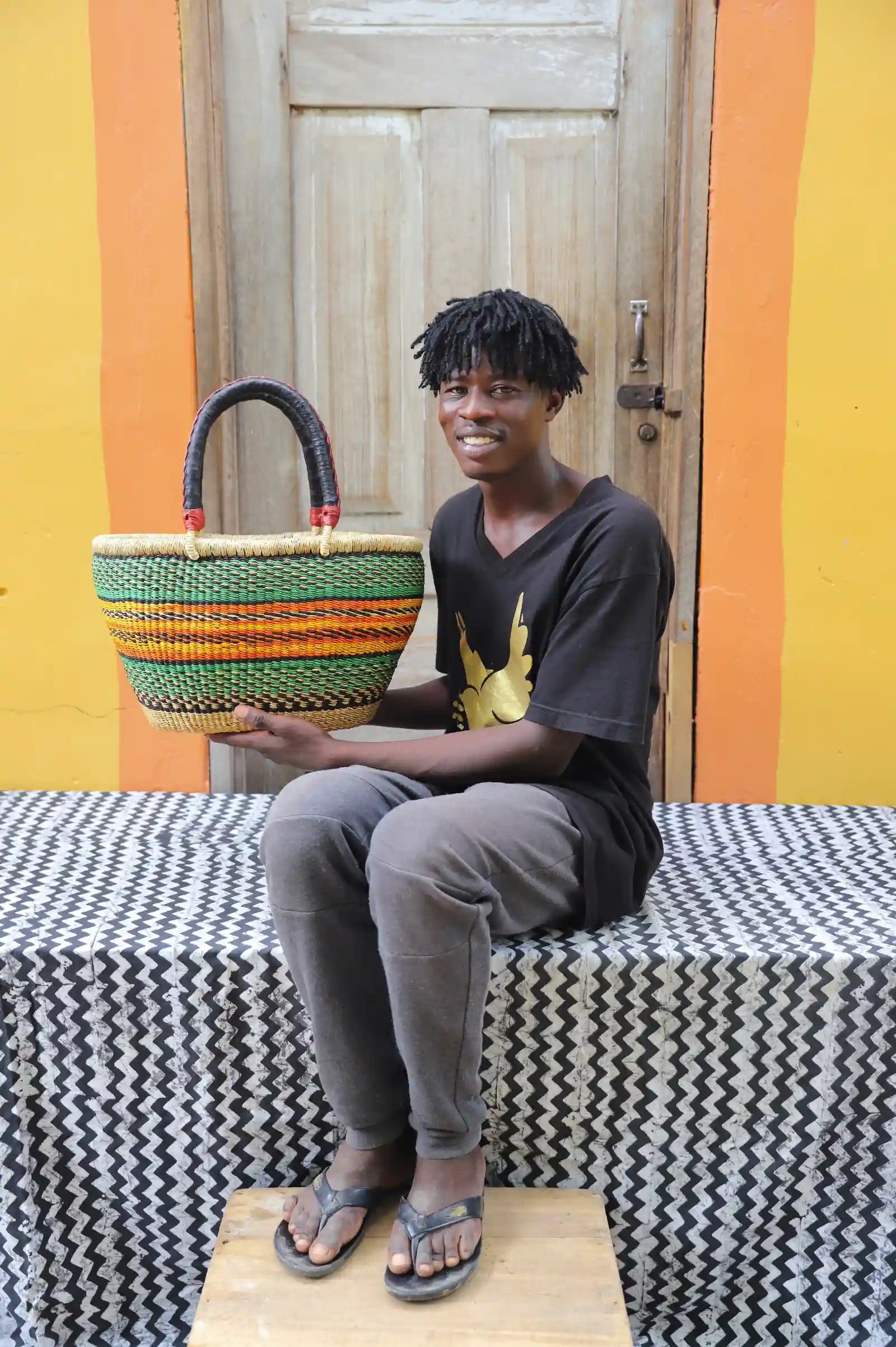 Oval Shopping Bag (Medium) by  Avoore Alagbona