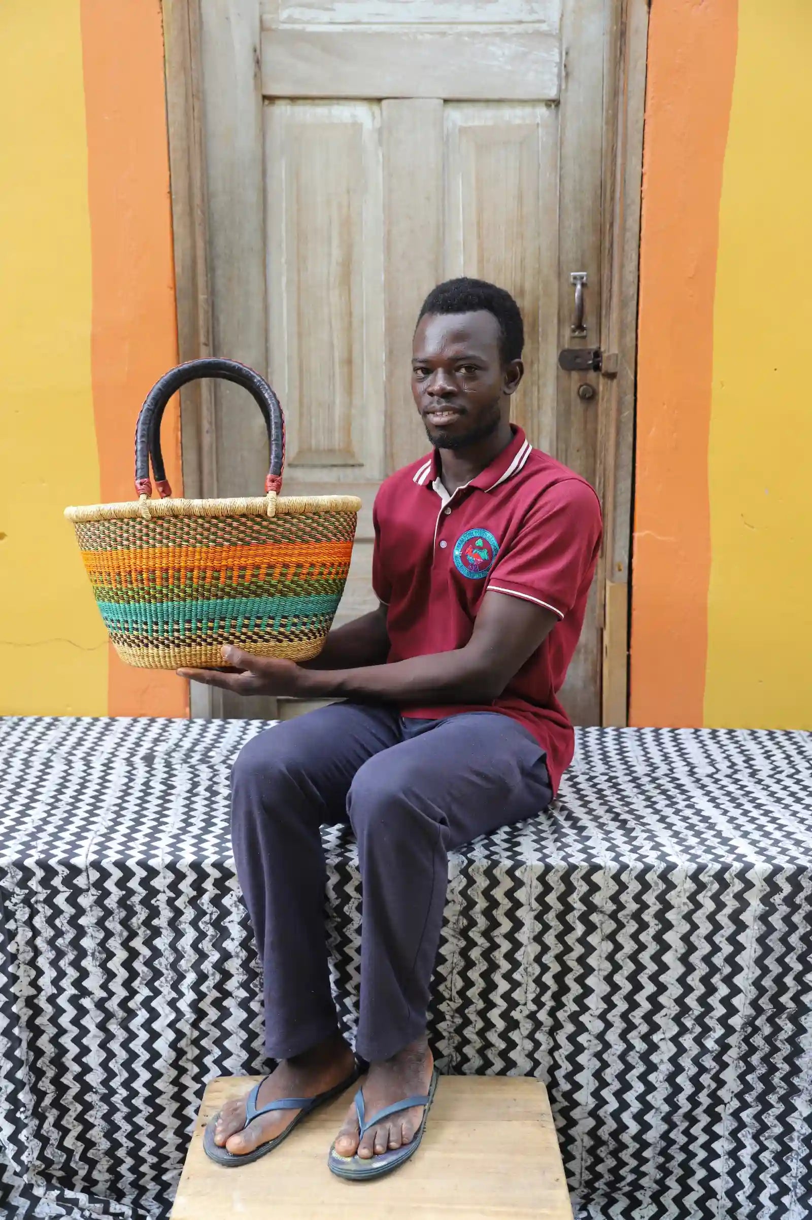 Oval Shopping Bag (Small) by Kwame Ayine