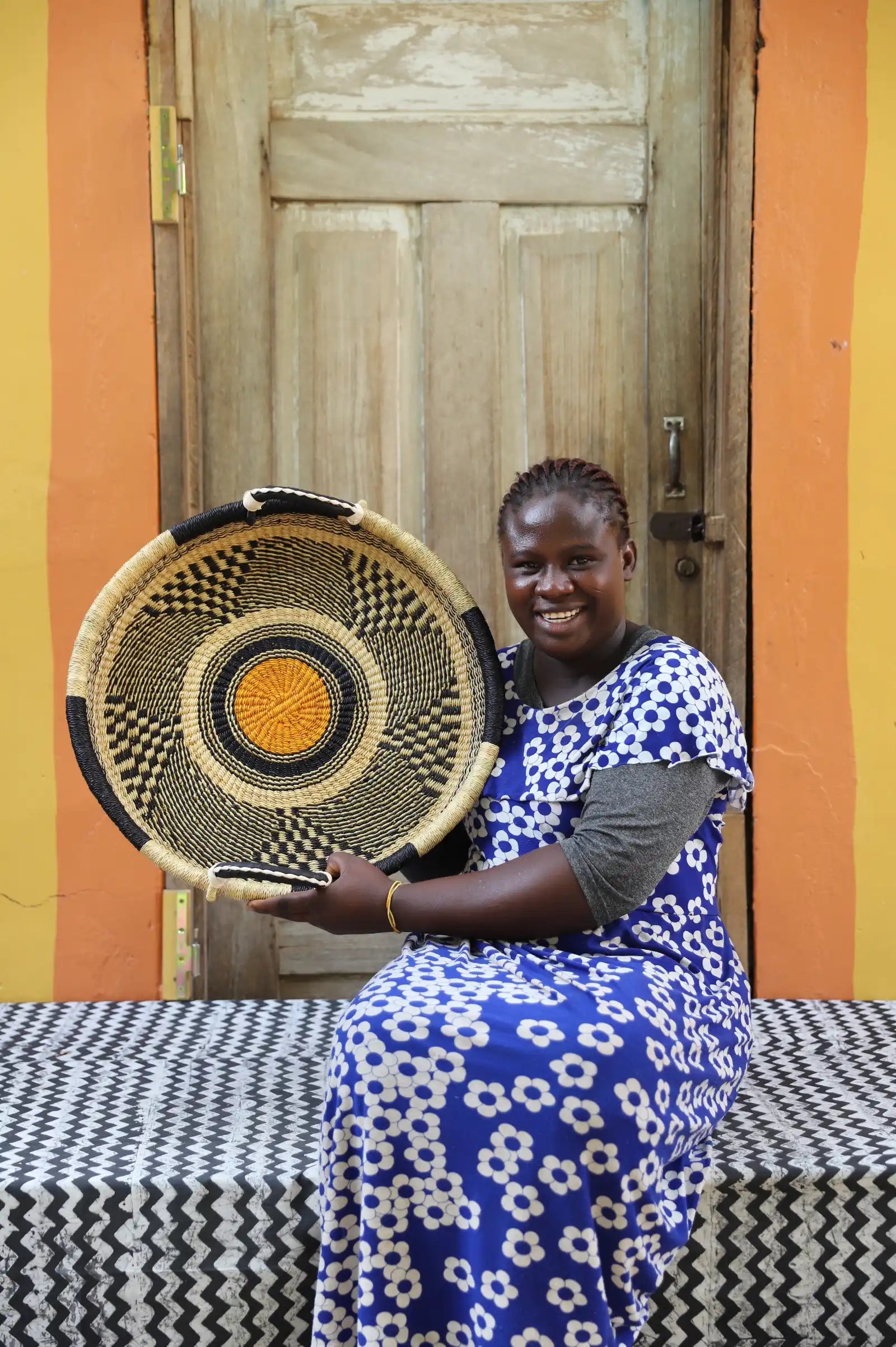 Woven Tray Wall Décor (Double Weave) (small) by Apika Abisika