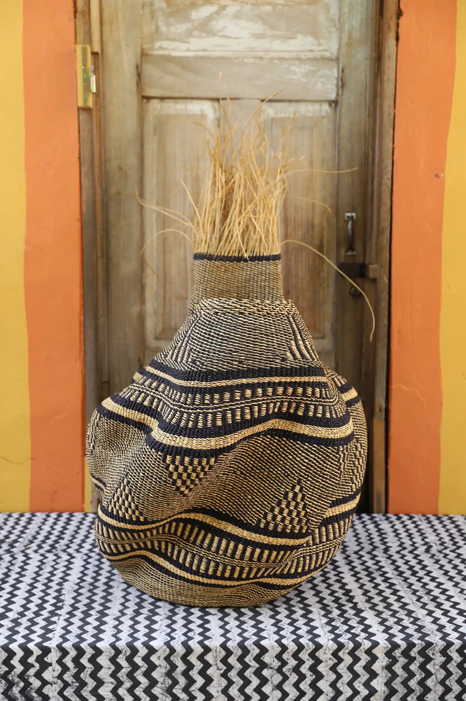 Woman and Man Art Basket by Cynthia Ayine