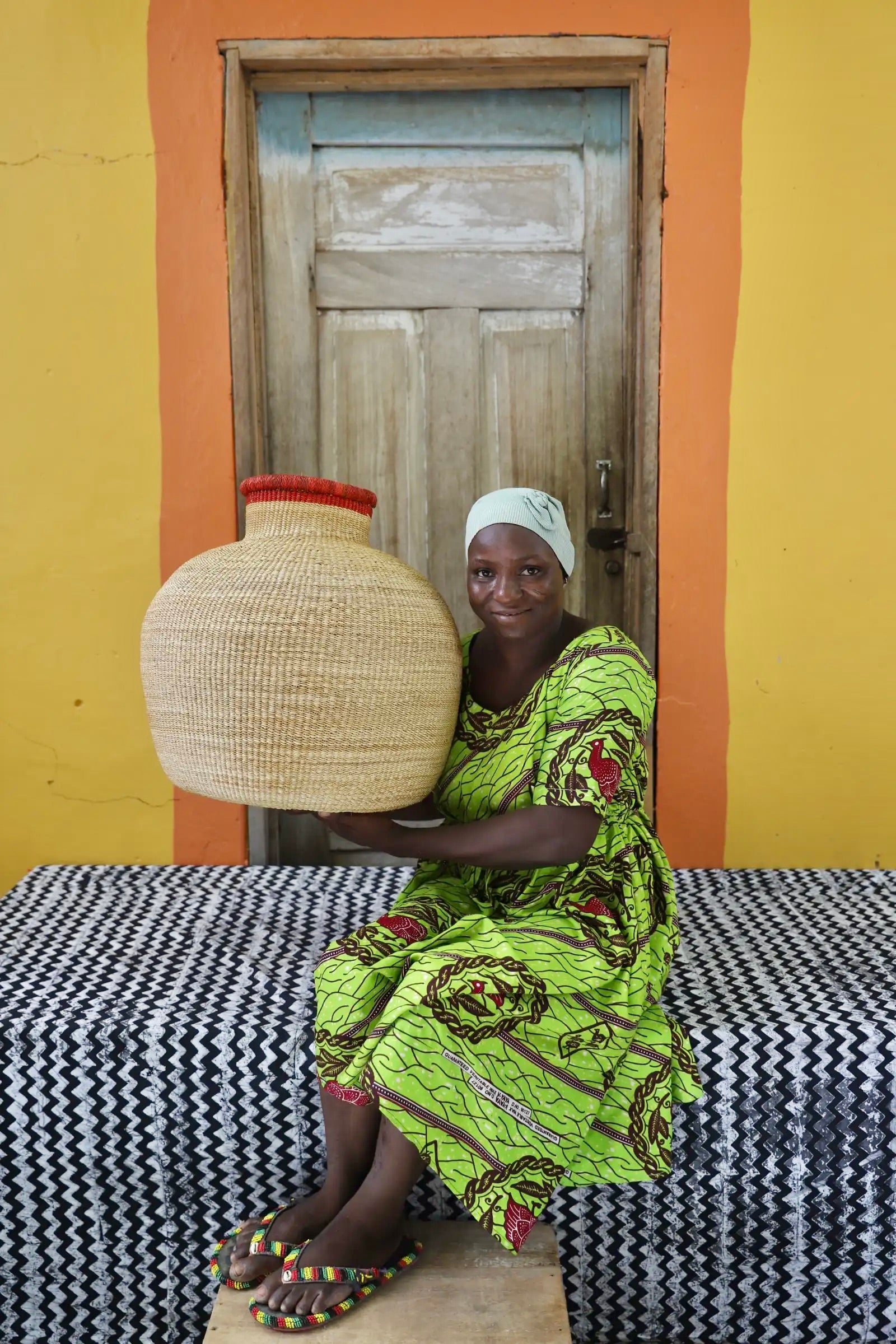 Jemima 10 Cows-Home Dècor Basket (Large) by Ruth Abagna