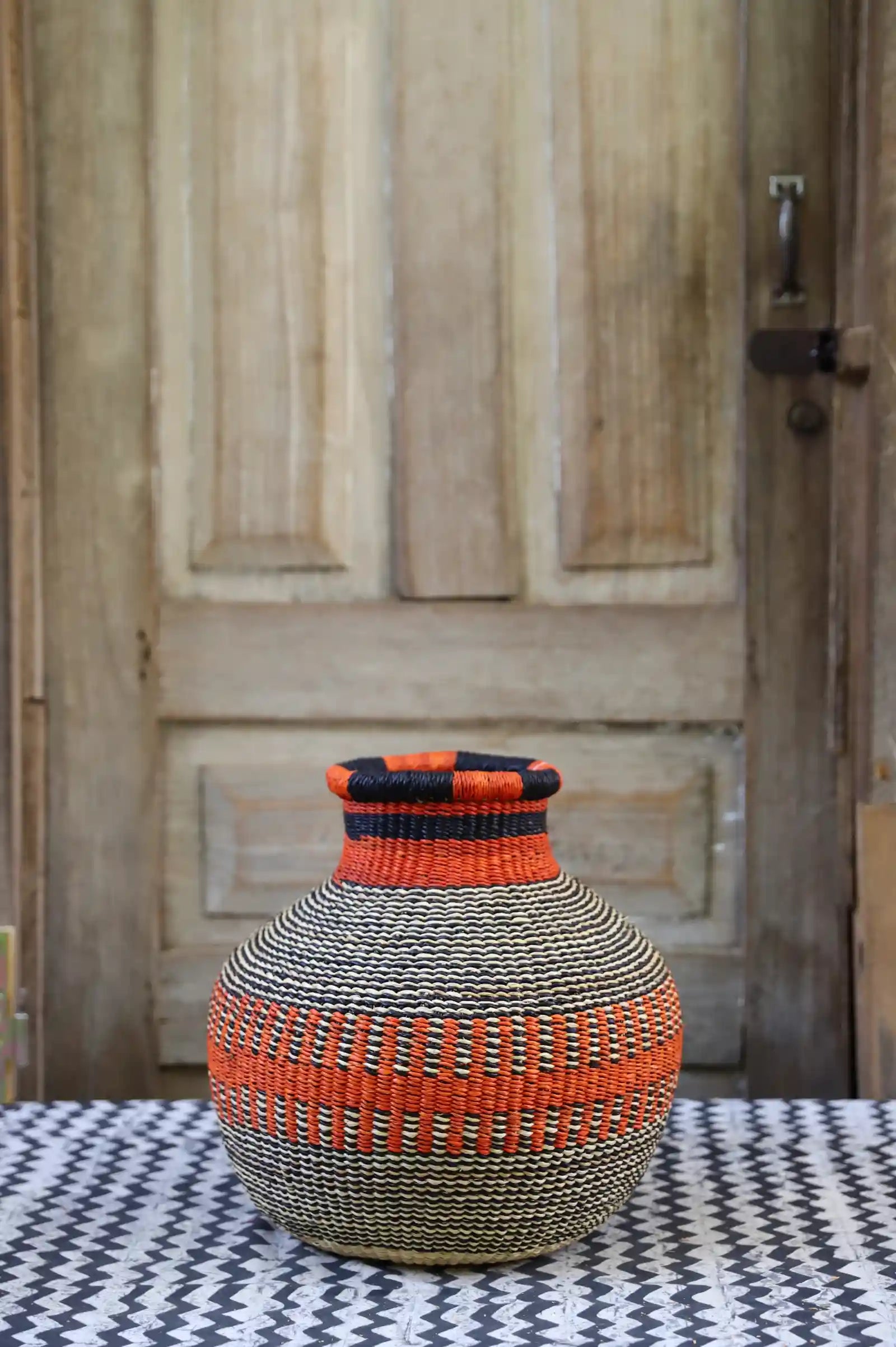 Jemima 10 Cows Dècor Basket (Medium) by Peter Abentara