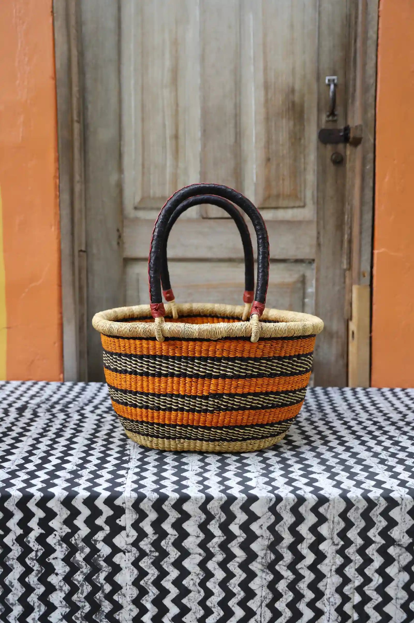 Oval Shopping Bag (Medium) by  Azure Anamolika