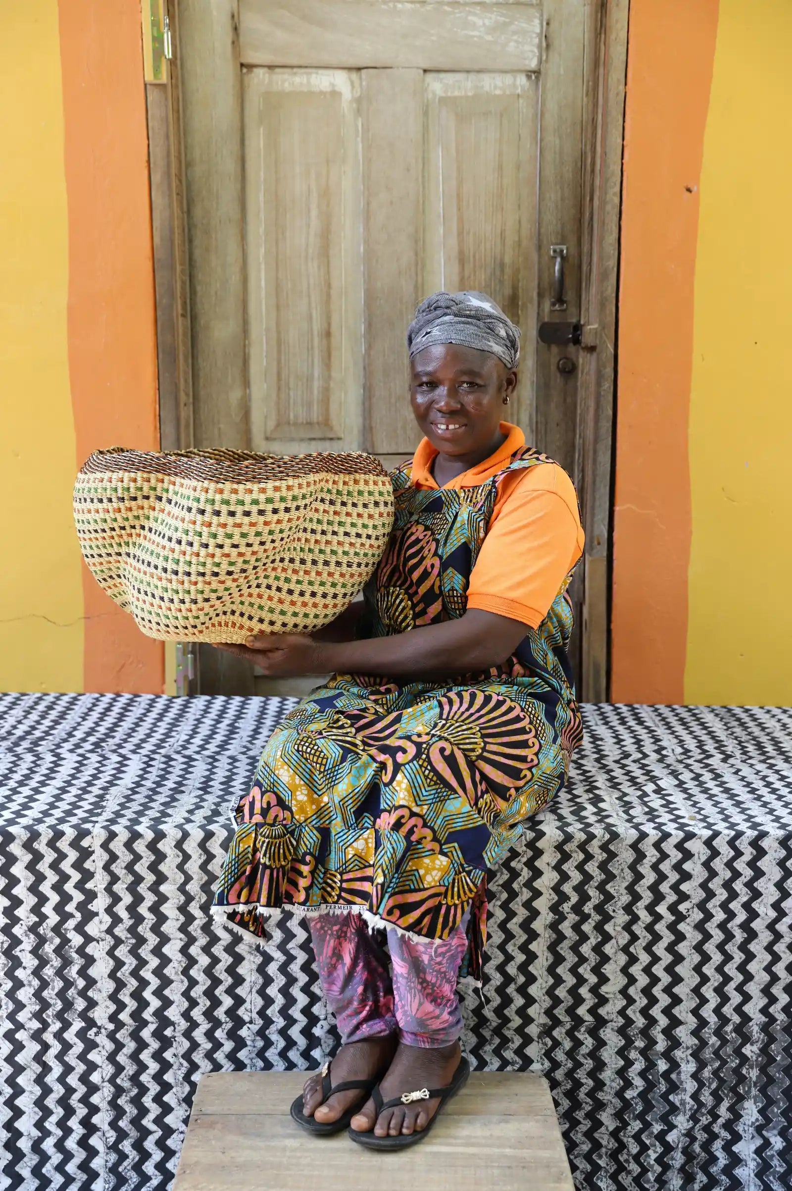 Pakurigo Wave Home  Décor Basket (Large) by Akelba Nyaaba