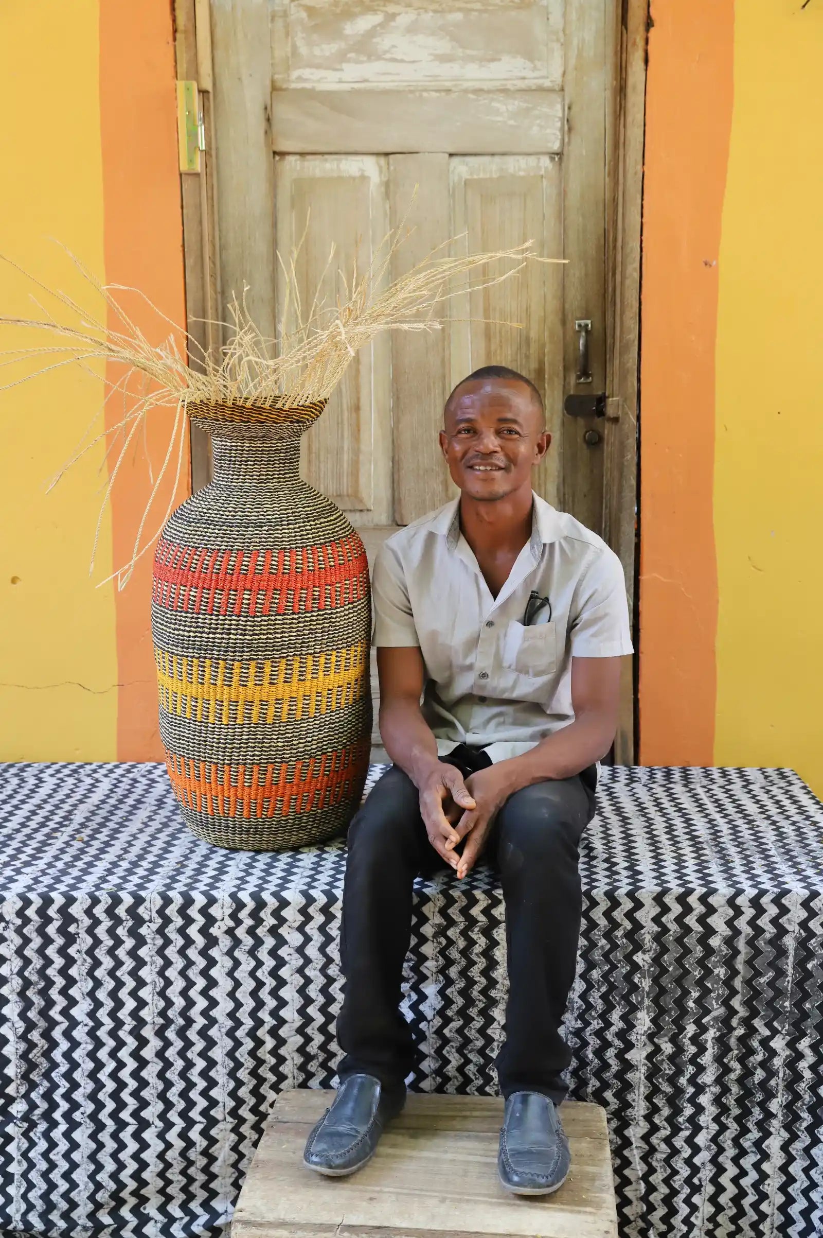 Baare Art Basket (Medium) by Benjamin Atiah