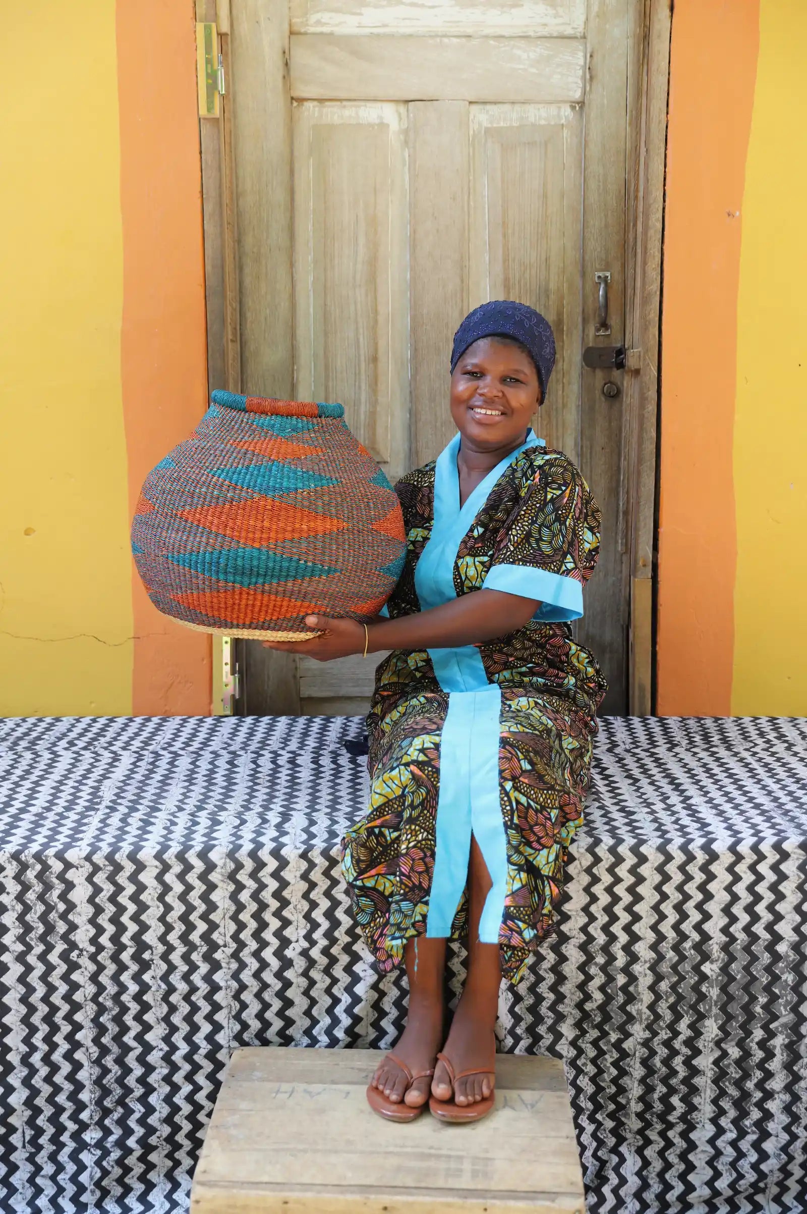 Kenkia  Art  Basket by Martha Adongo