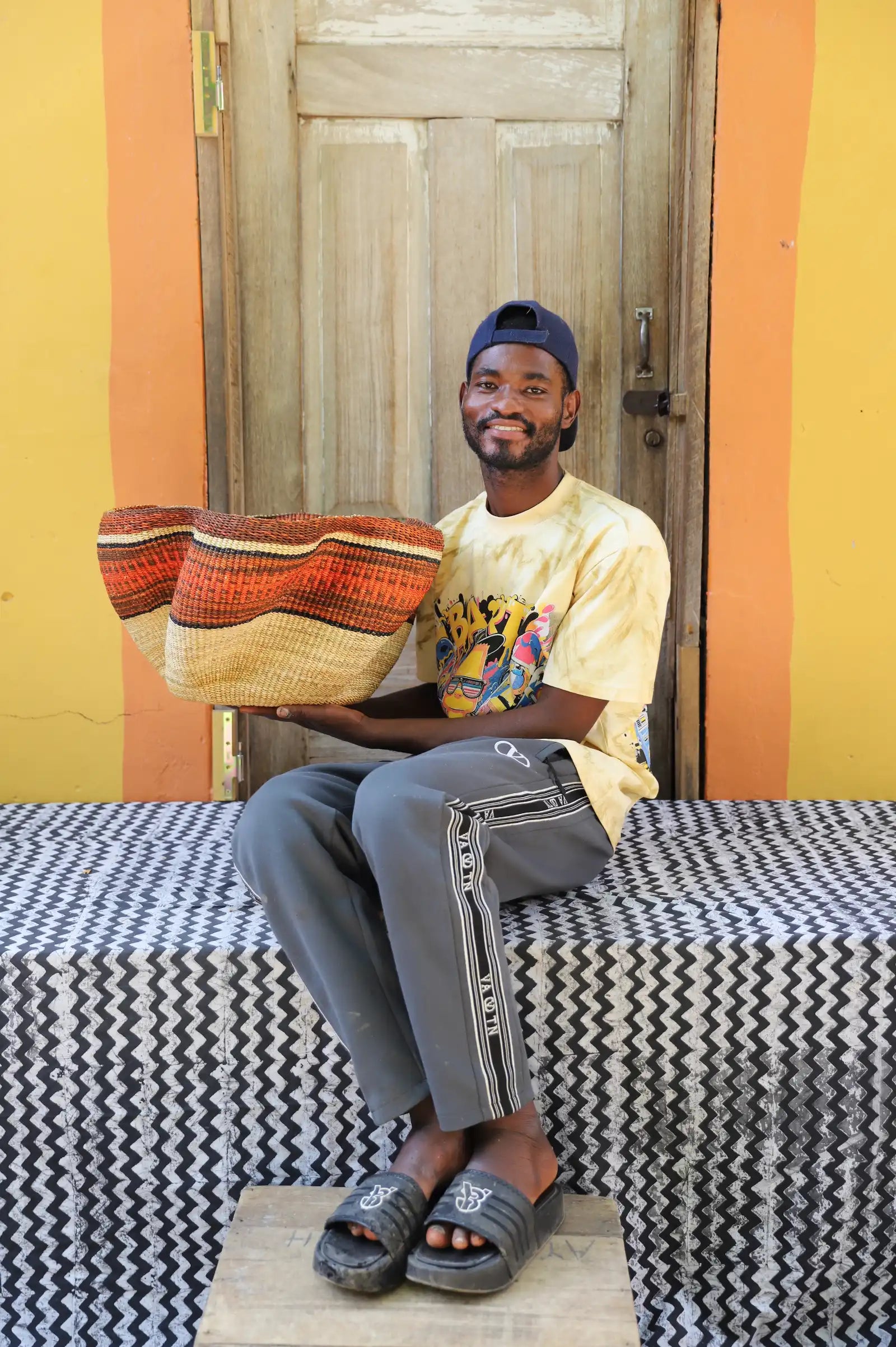 Pakurigo Wave Home  Décor Basket (Large) by Paui Apasinore