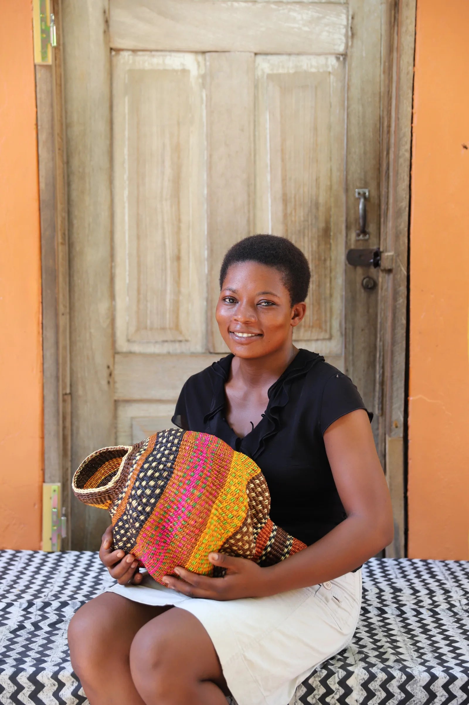 Conch (Katayeli Tia) Art Basket (Small) by Sophia Adagaam