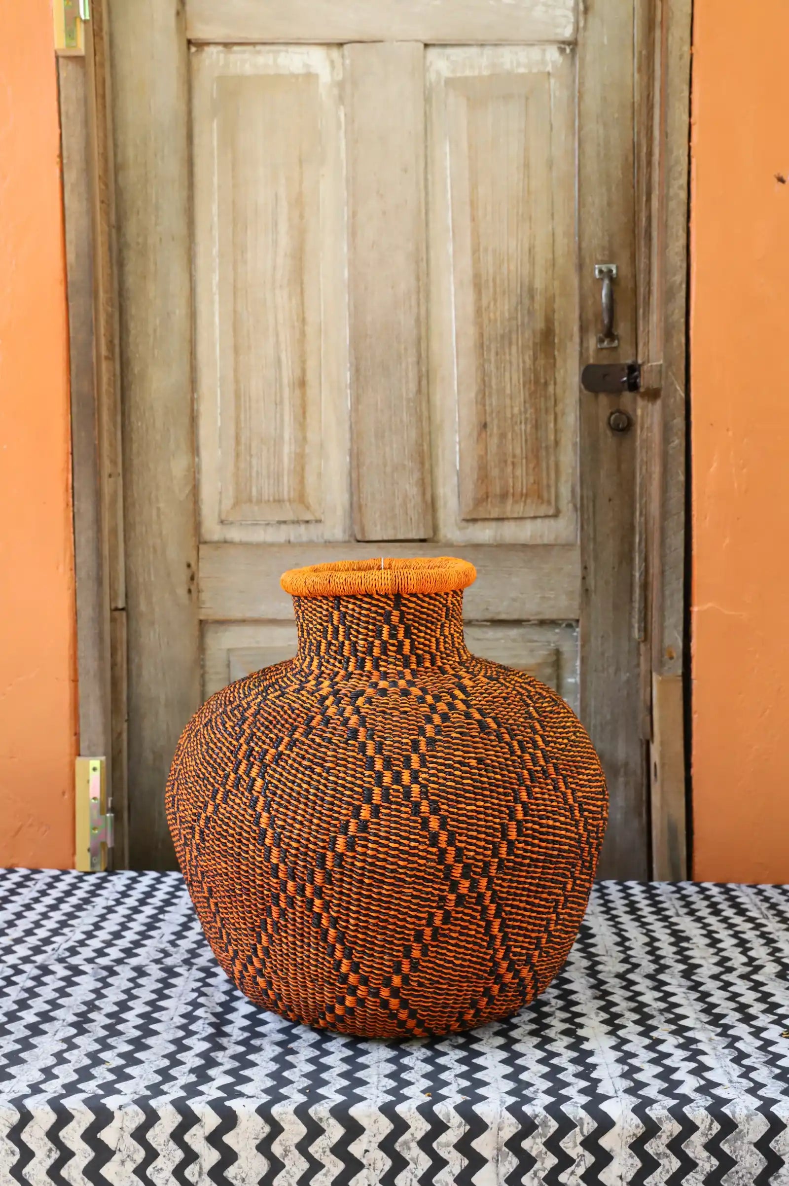 Jemima 10 Cows Dècor Basket (Large) by Mavis Nsohbillah