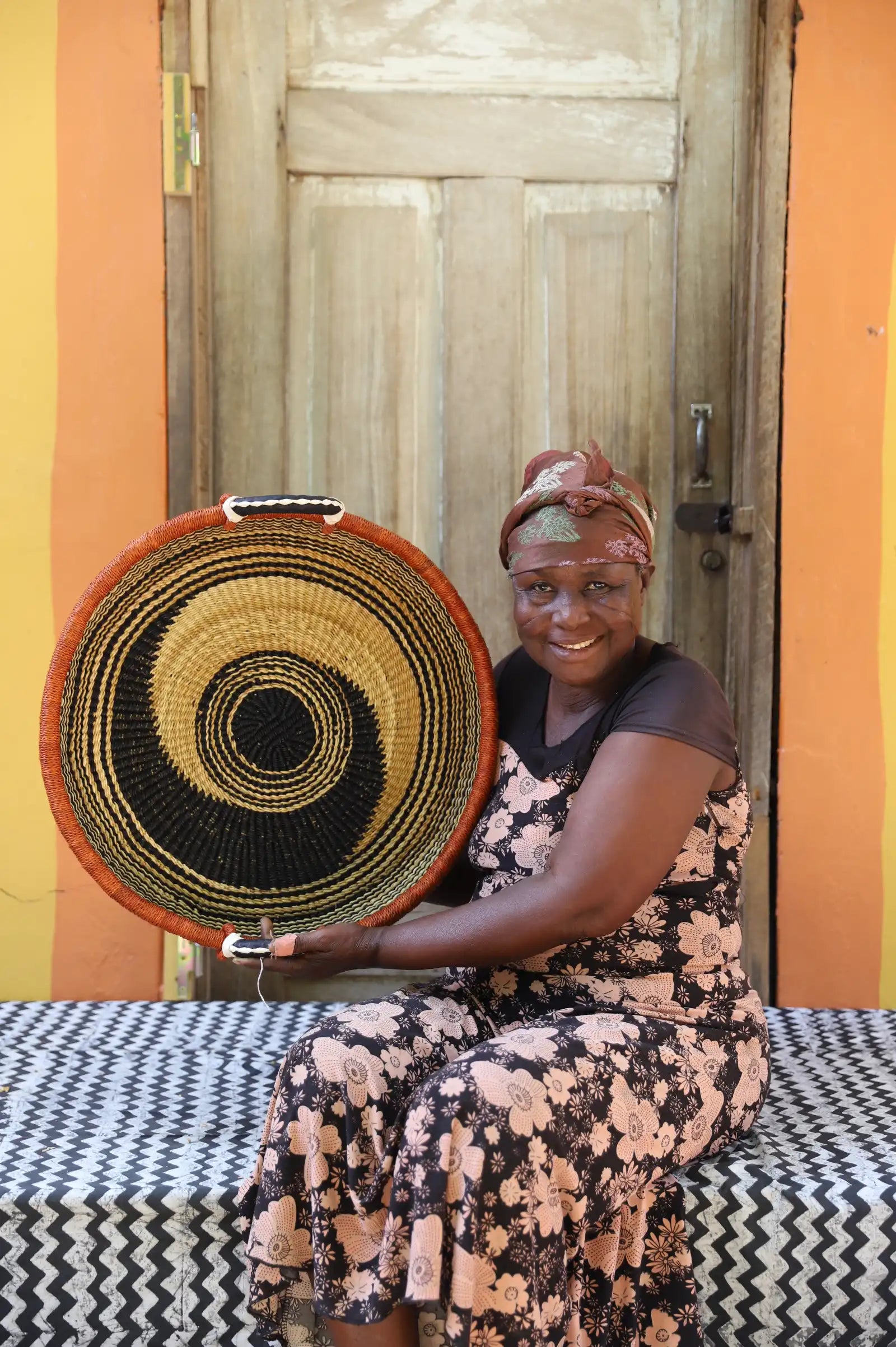 Woven Tray Wall Décor (Double Weave) (small) by Apokira Akolgo