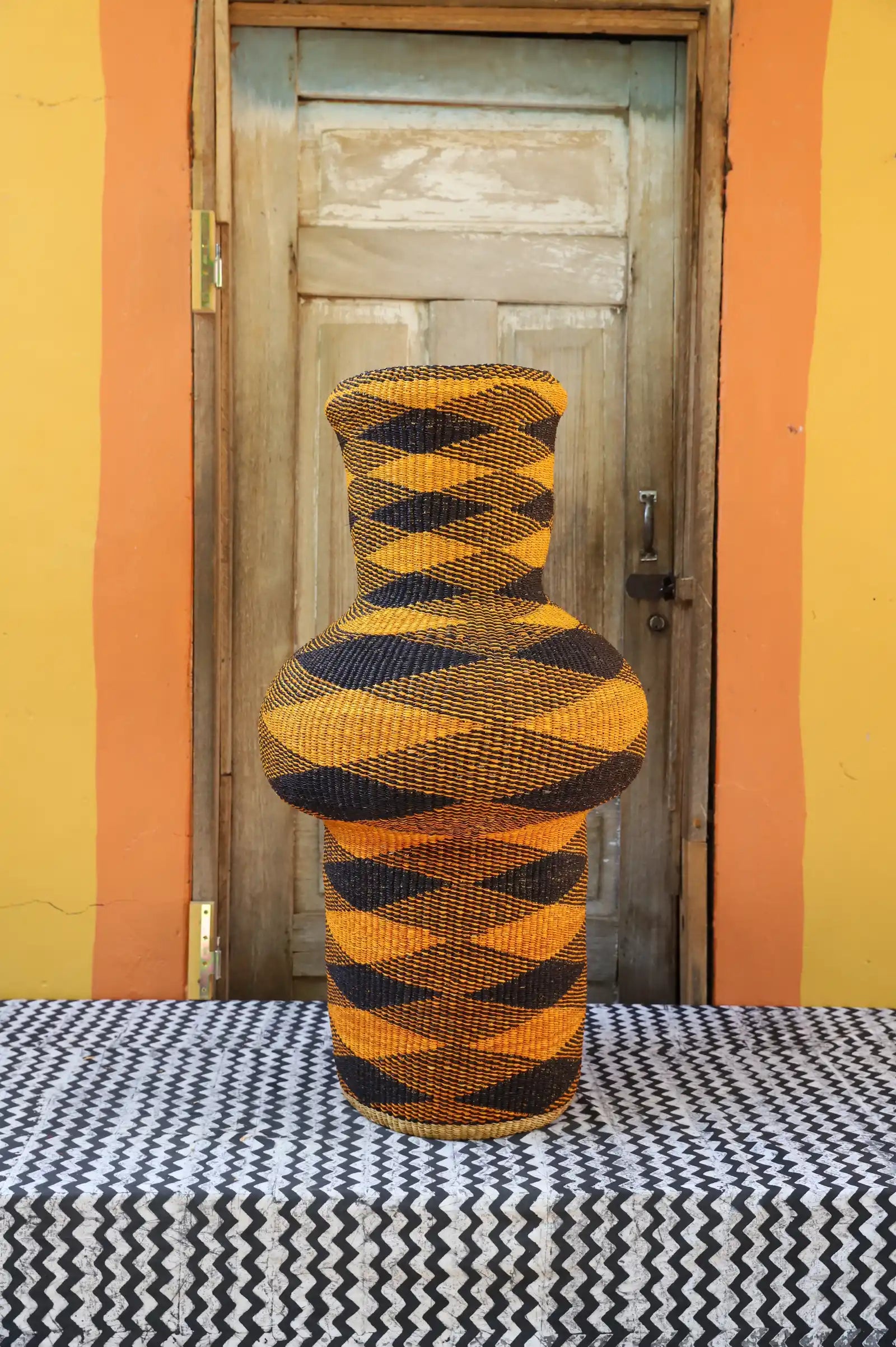 Tall Dugla Art Basket by Ayine Atibillah