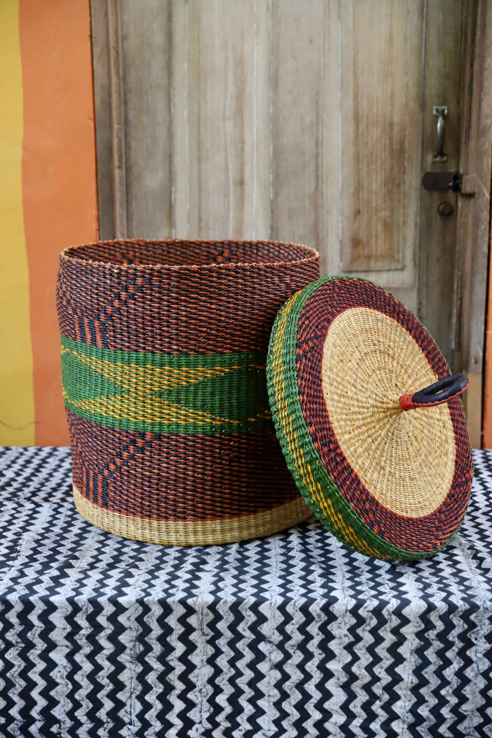 Lidded Laundry Basket (Large) by Asayamga Anaba
