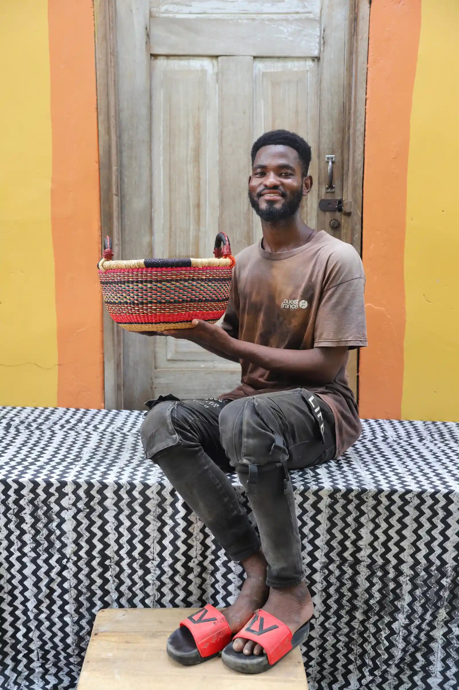 Gbenka Storage Basket (Small) by Paul Apasinore