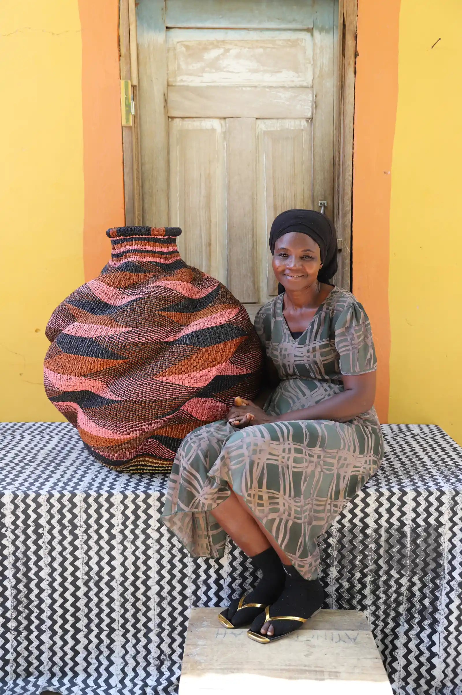 De-engo Art Basket (Large)  by Adukumah Atingalebkya