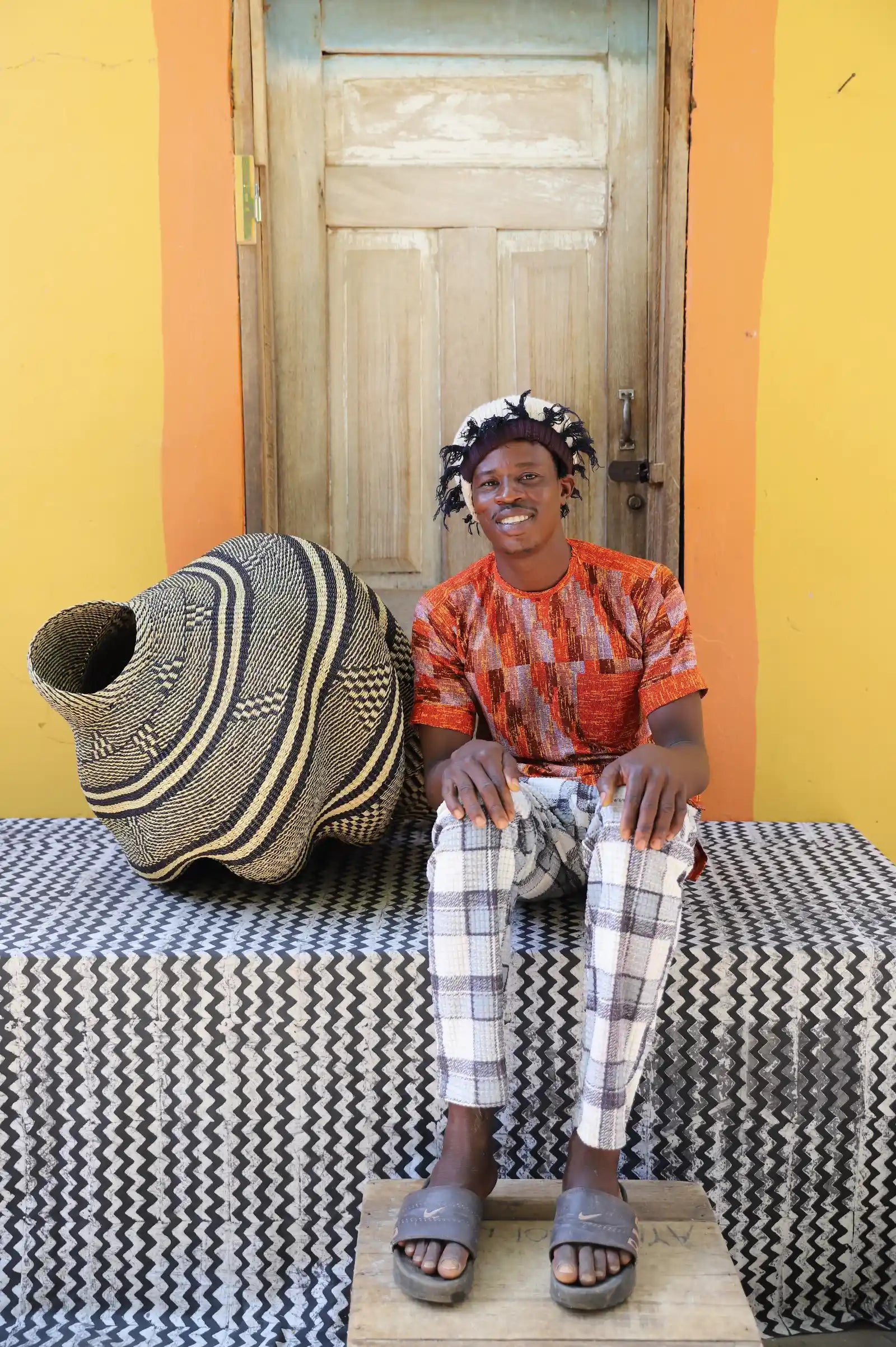 Conch (Katayeli Tia ) Art Basket (Large) by Avoore Alagbona