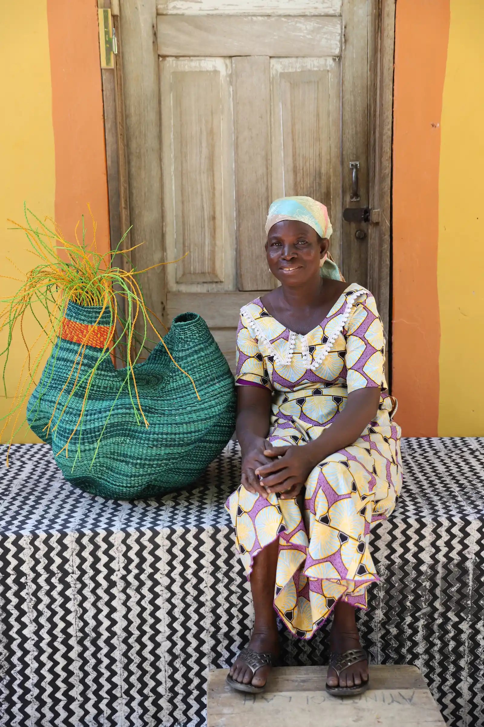 Woman and Man Art Basket (Small) Alahere Akolgoyine