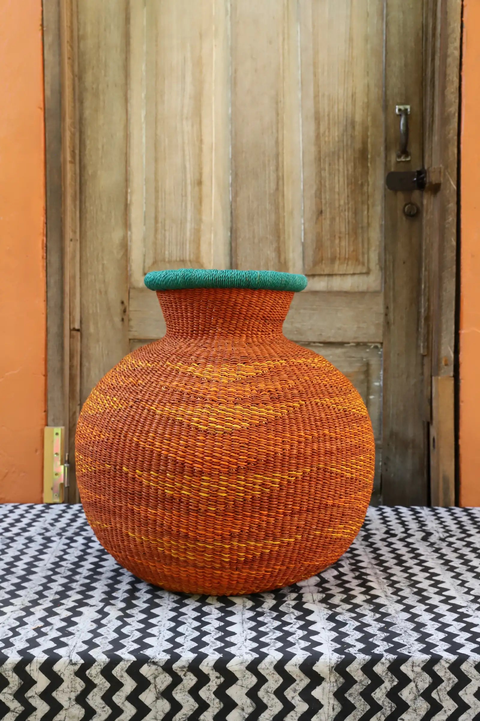 Jemima 10 Cows Dècor Basket (Large) by Mary Ayinbora