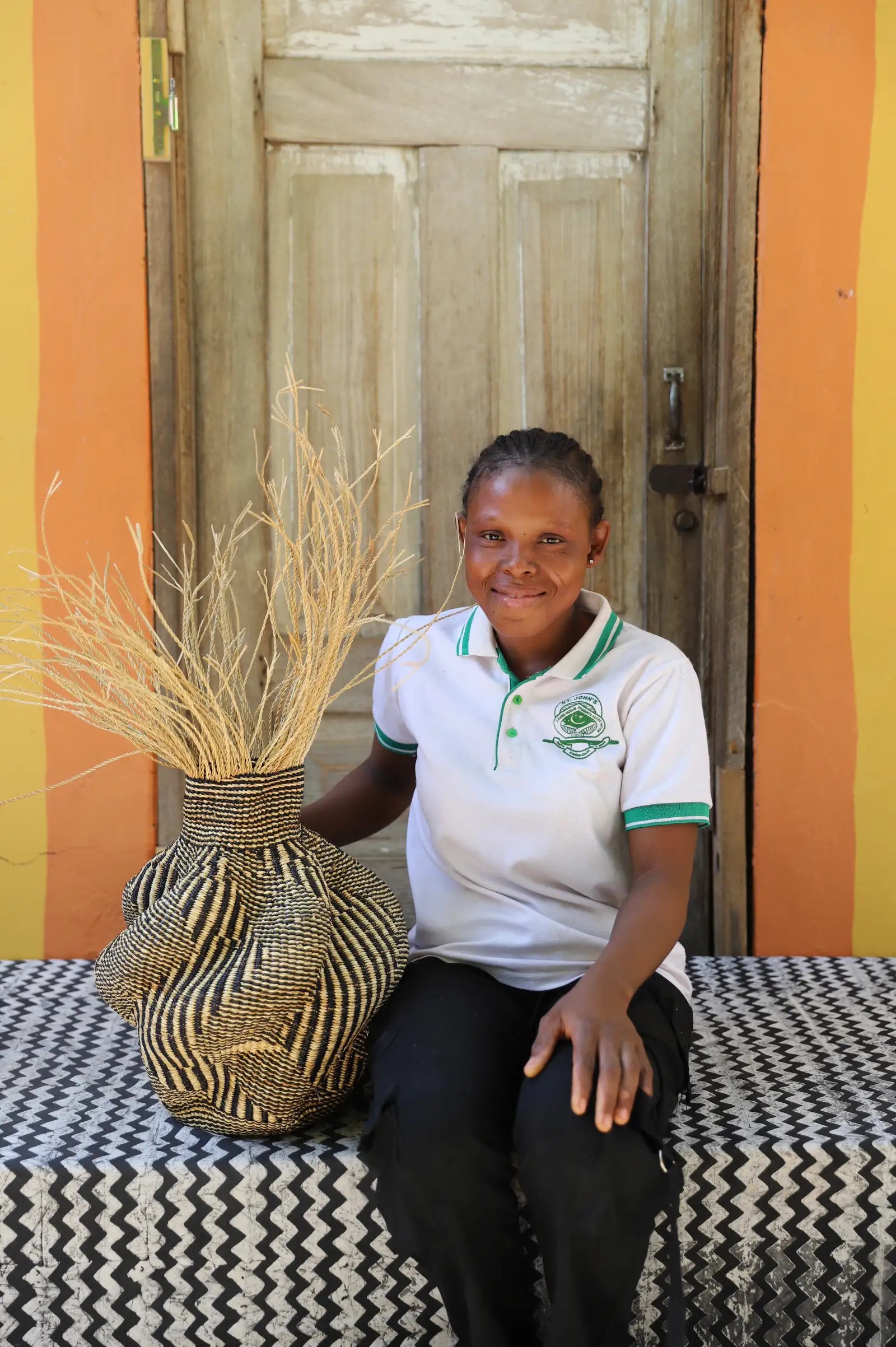 Tua-Tia (Baobab Tree) Art Basket (Tiny) by Rosina Aengwane
