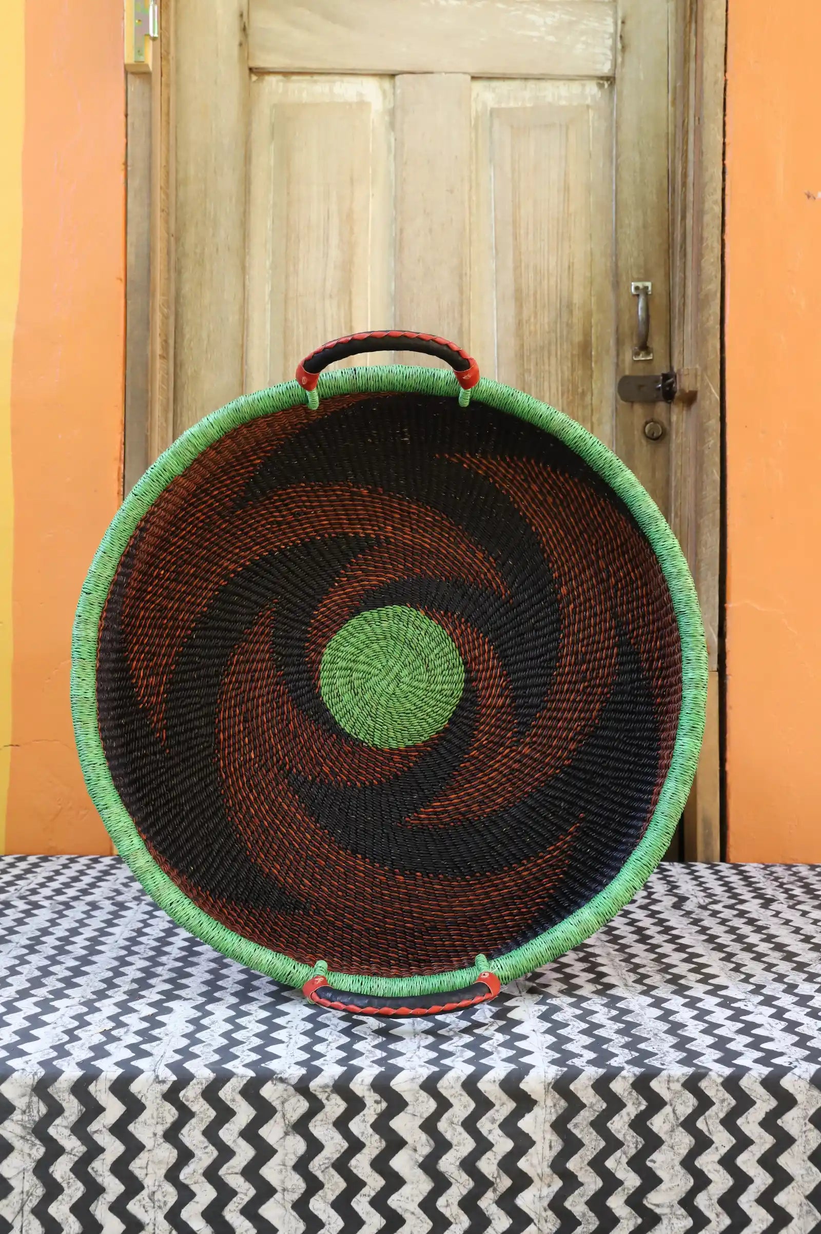 Woven Tray Wall Décor (Double Weave) (Medium) by Modesta Adongo