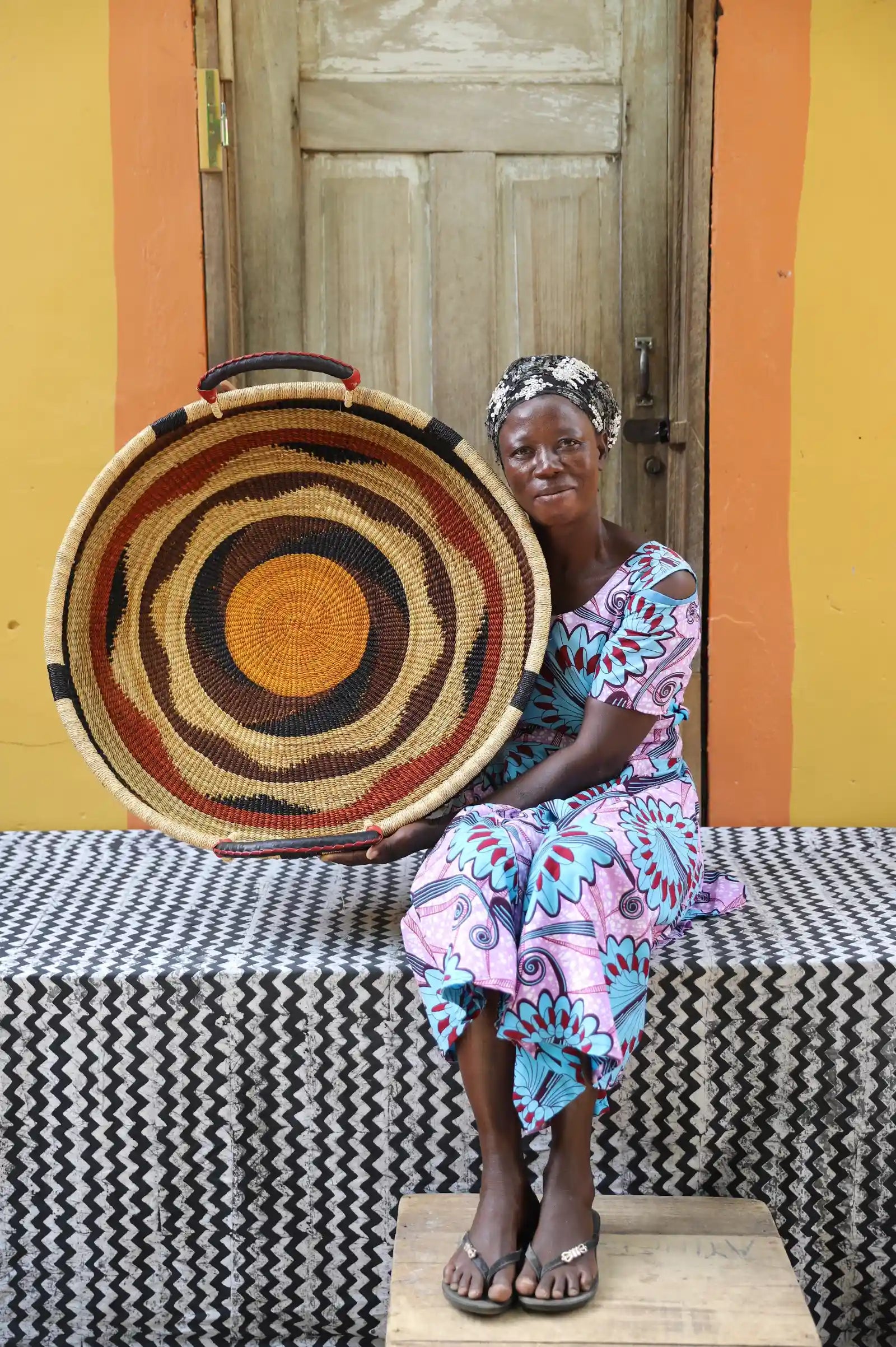 Woven Tray Wall Décor (Double Weave) (Large) by Babie Avaala