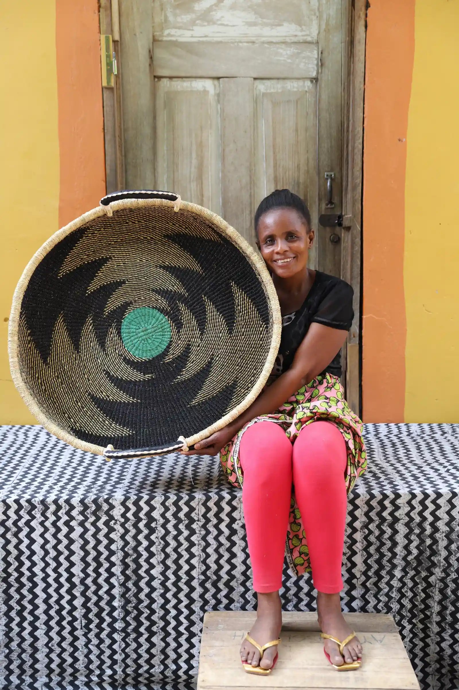 Woven Tray Wall Décor (Double Weave) (Large) by Lariba Akumasi