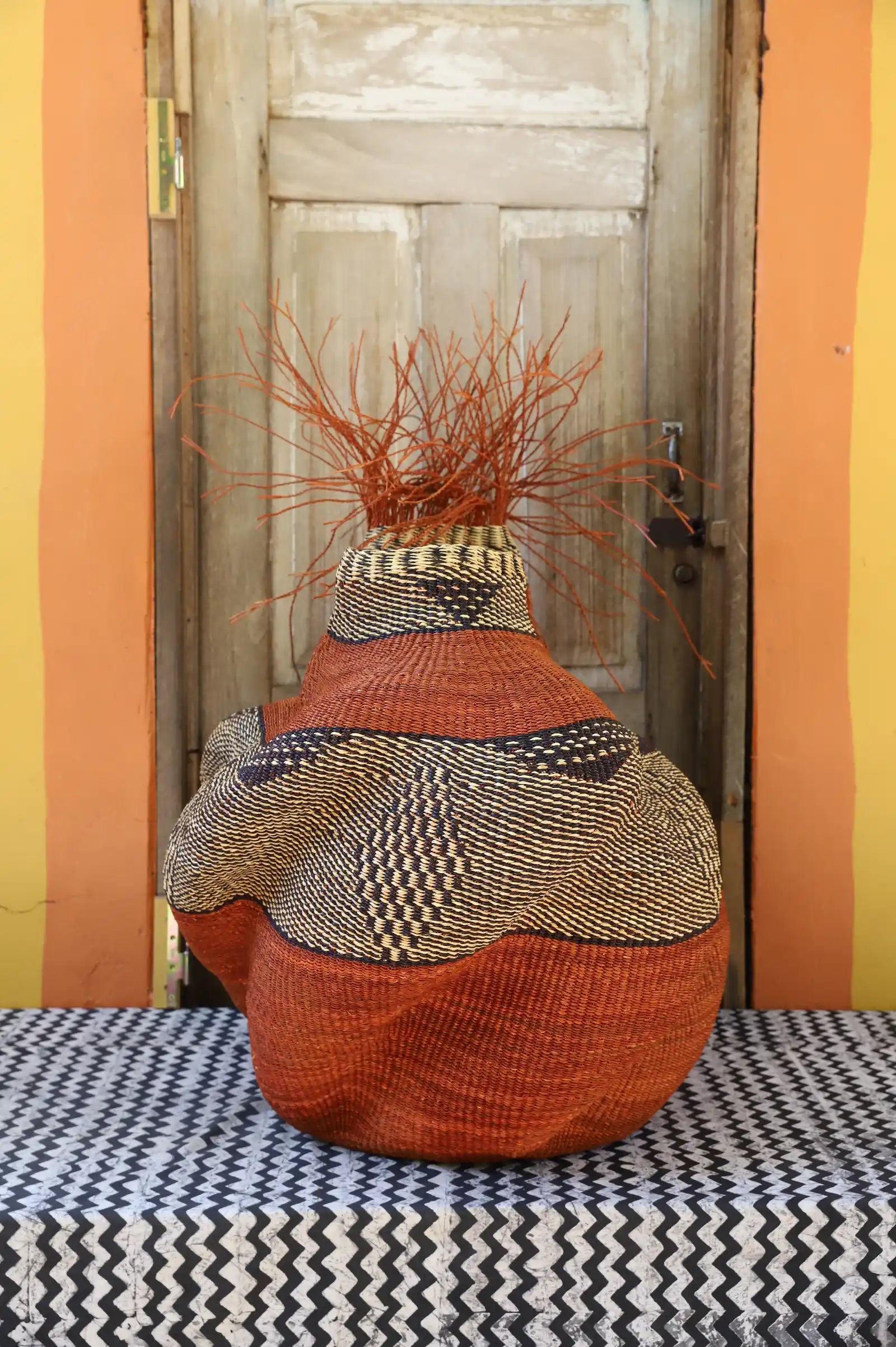 Woman and Man Art Basket by Carity Atuah