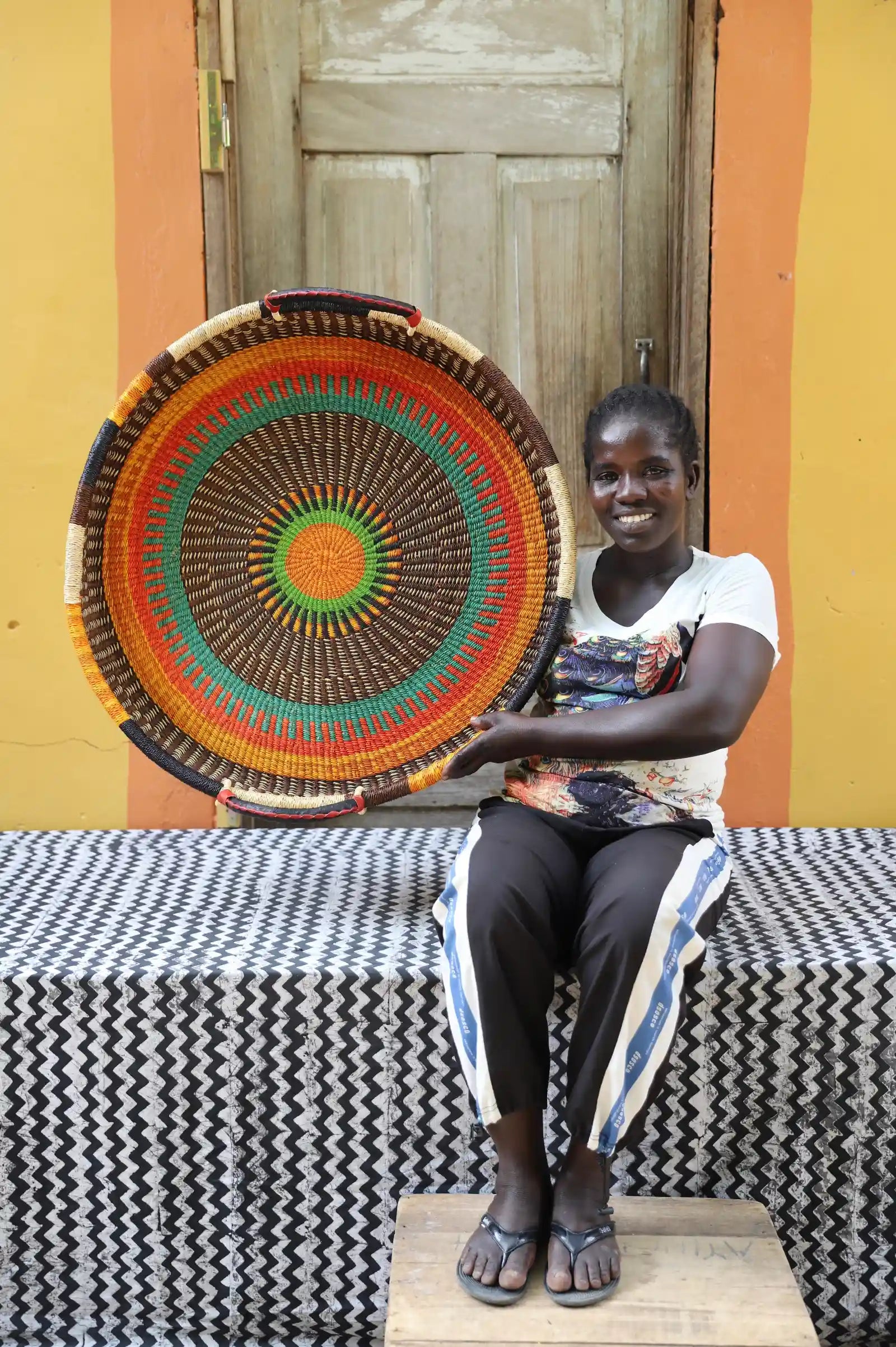 Woven Tray Wall Décor (Double Weave) (Large) by Alahere Abentara