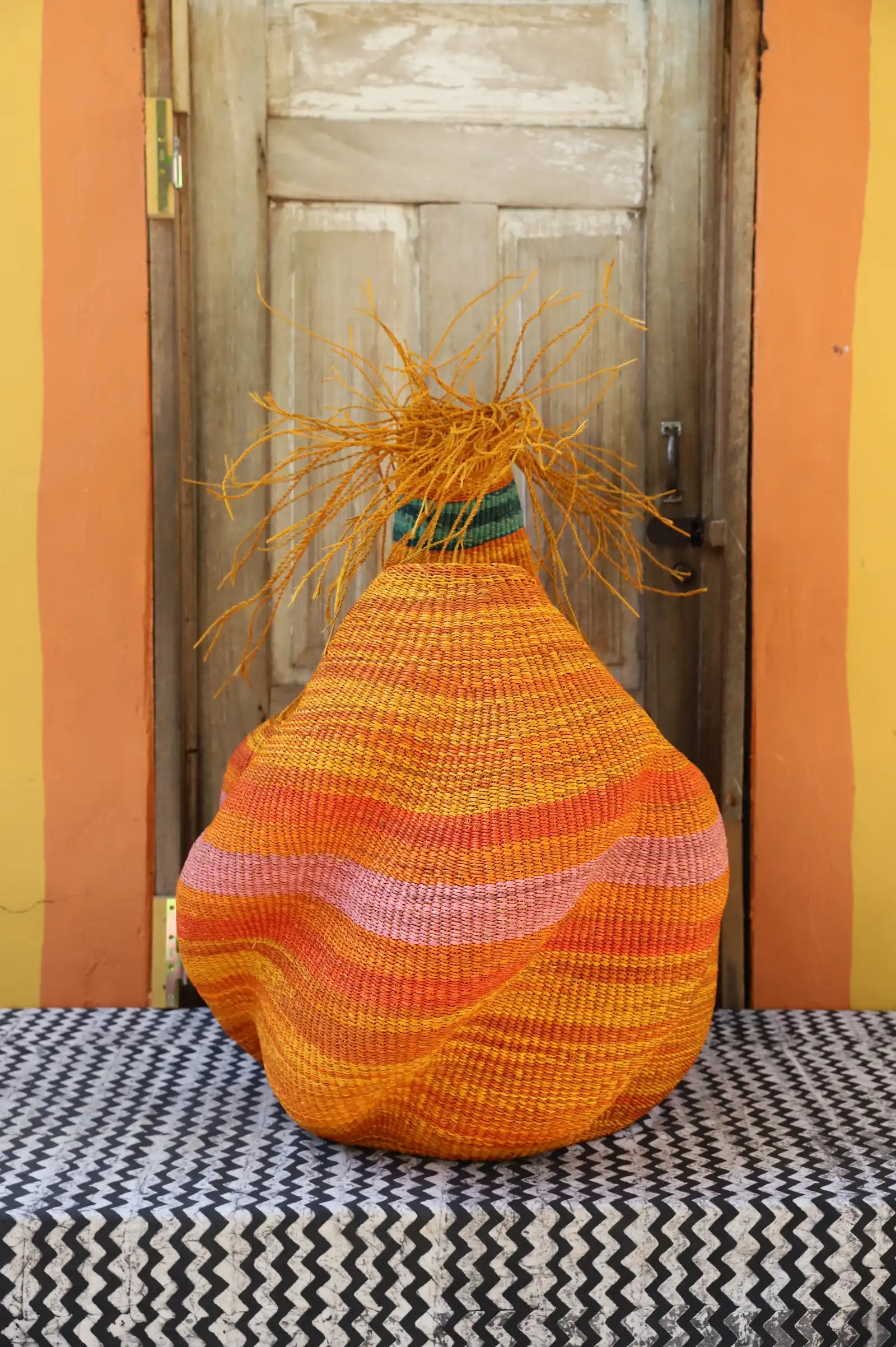 Woman and Man Art Basket by Mary Ayinbora